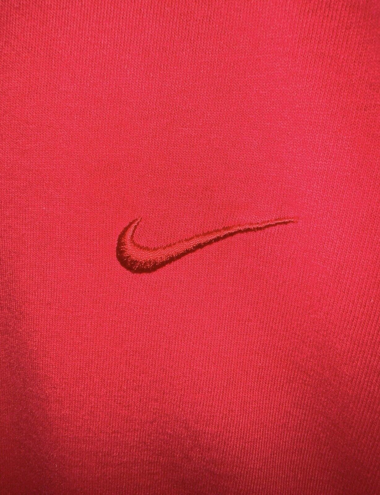 Nike Vintage Nike 90s Cherry Red Swoosh V Neck Shirt Sz M Size US M / EU 48-50 / 2 - 3 Thumbnail