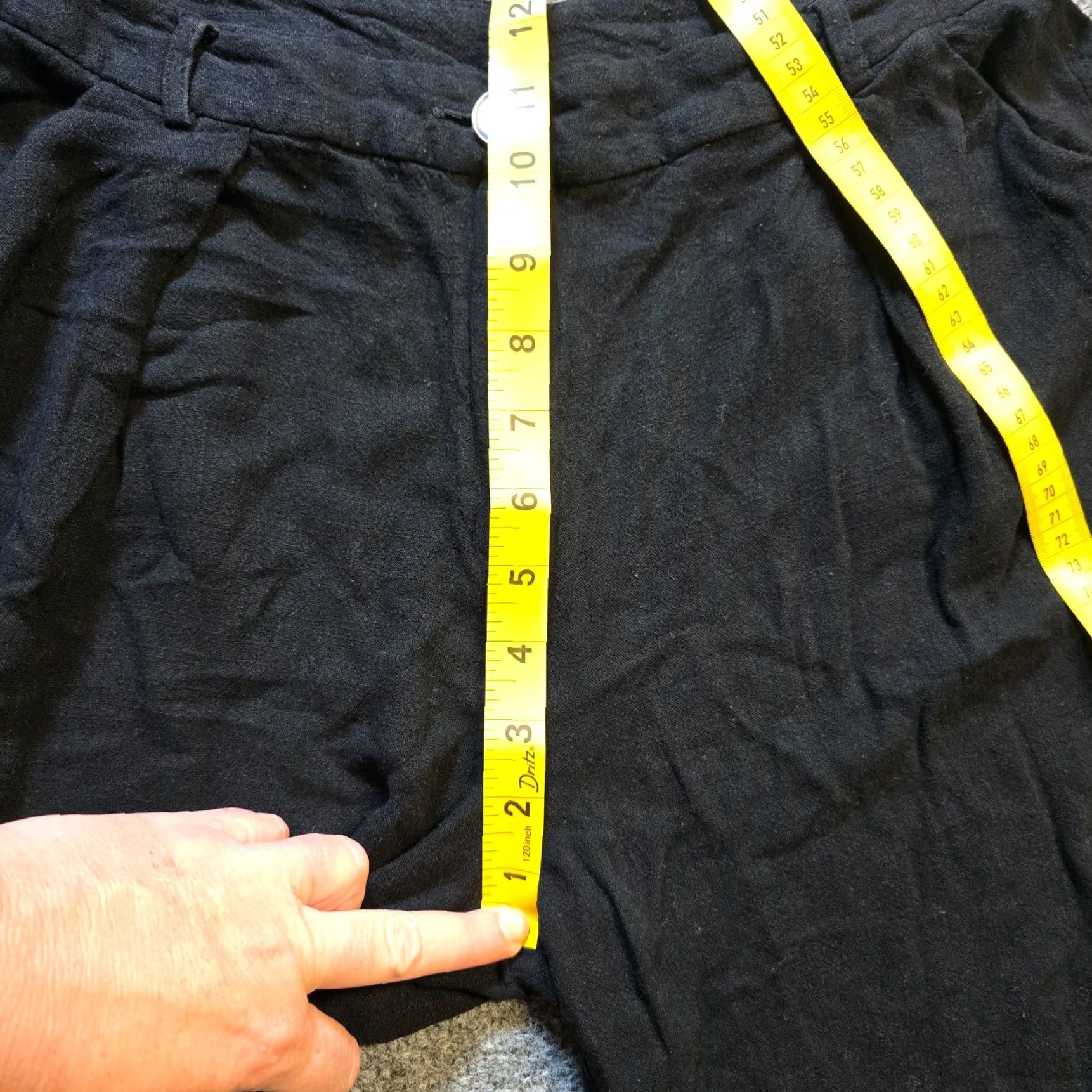 Anthropologie Anthropologie Pants Womens Size 8 Black Wide Leg Pleated Dress Pants Casual Capsule Minimal Pockets Twill Cotton High Rise Regular Inseam 31 in Size 30" / US 8 / IT 44 - 6 Thumbnail