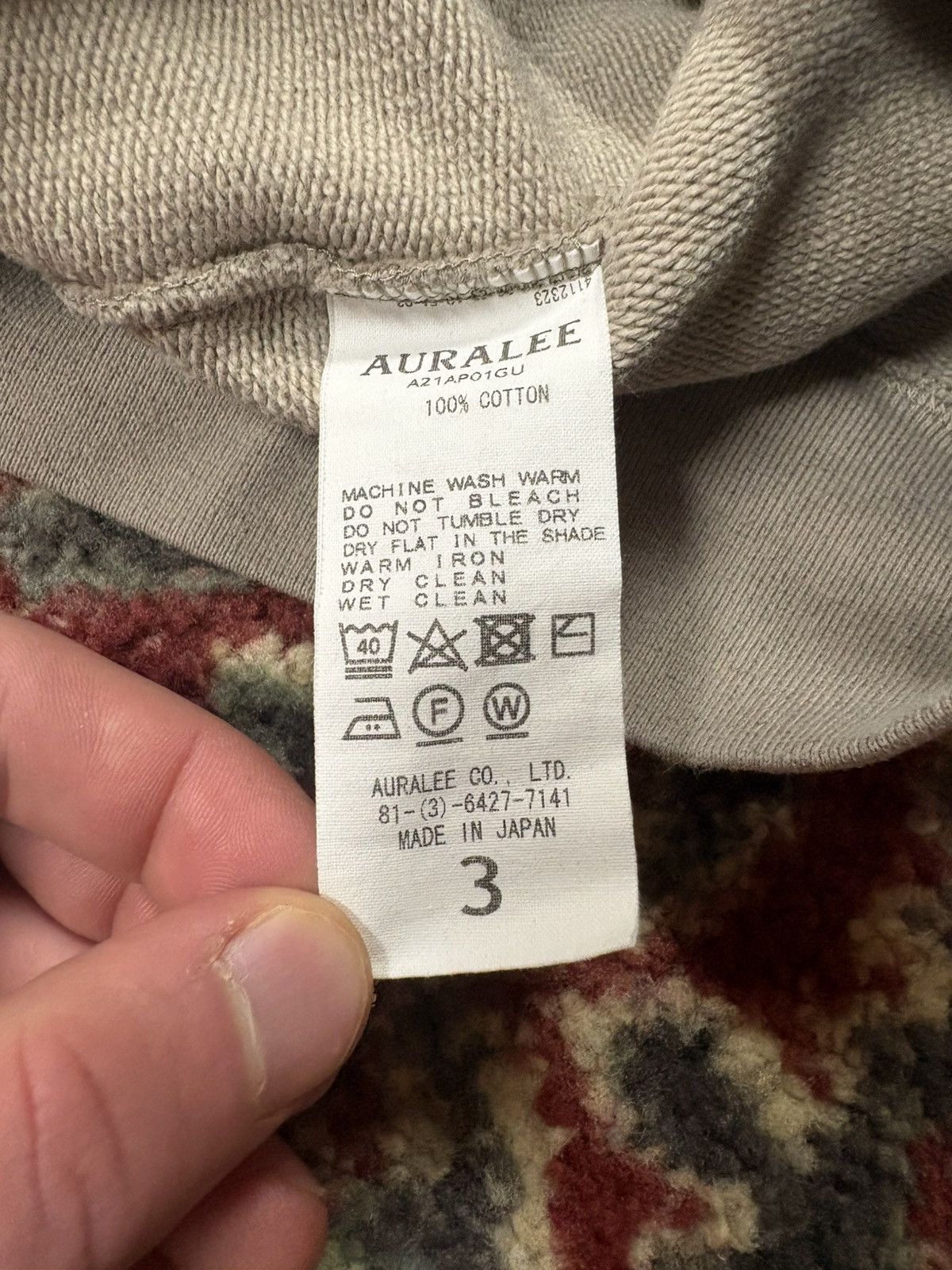 Auralee Auralee Grey P/O Hooded Sweatshirt Size US L / EU 52-54 / 3 - 3 Thumbnail