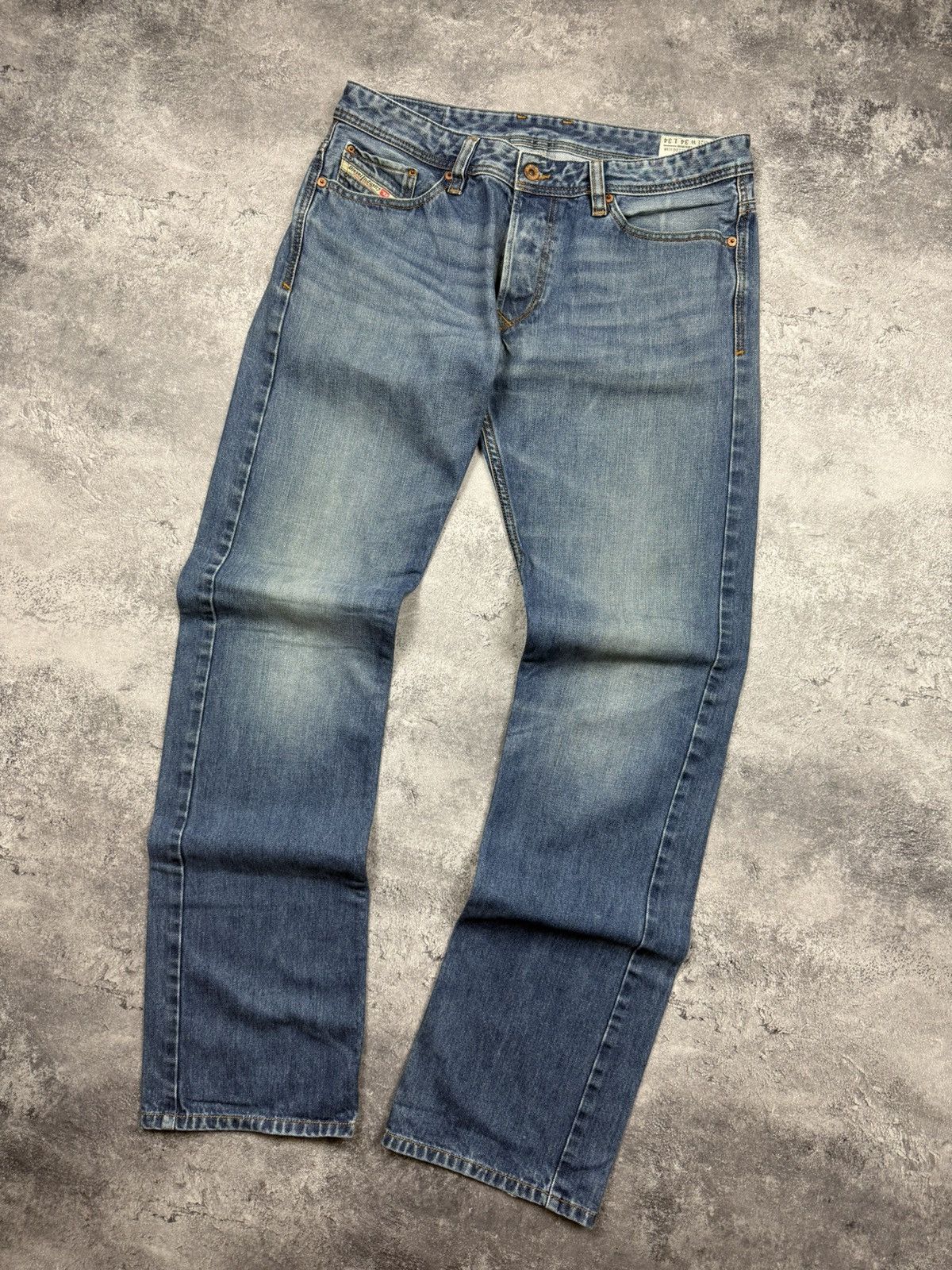 Vintage Diesel Avant Garde Flared Blue Denim Jeans Y2K Rare