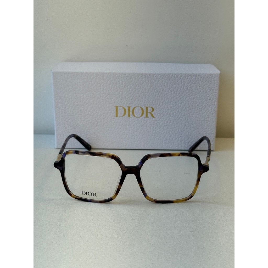 Dior NEW Dior Mini CD O S7F Square Eyeglasses Frames in Havana Size ONE SIZE - 4 Thumbnail