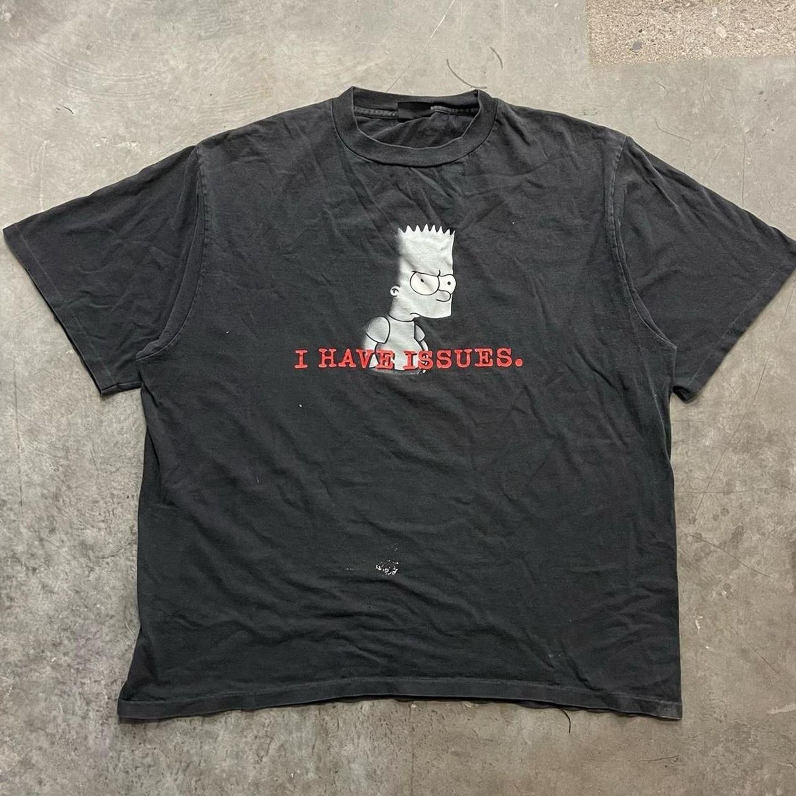 Vintage Vintage Bart Simpson I Have Issues Graphic T-Shirt Black 2XL Size US XXL / EU 58 / 5 - 1 Thumbnail