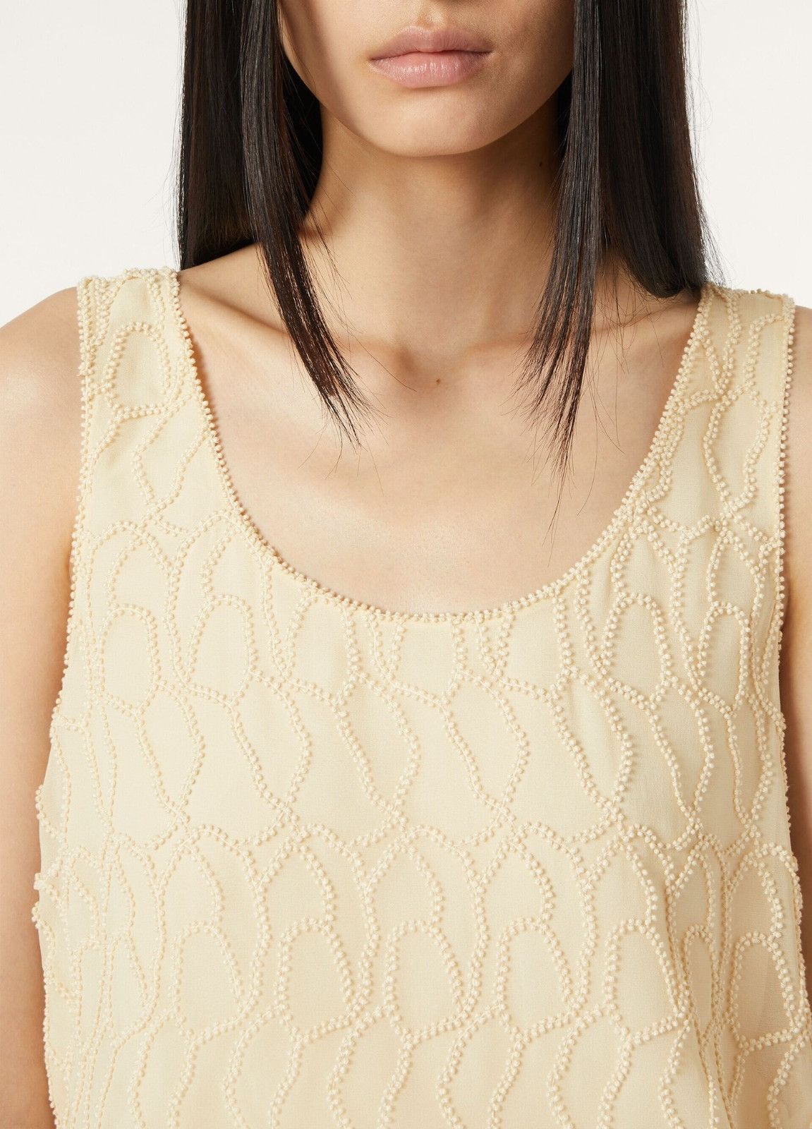 Loro Piana o1srvl11e0526 FAP3098 Paola Tank Top in Beige Size S / US 4 / IT 40 - 3 Thumbnail