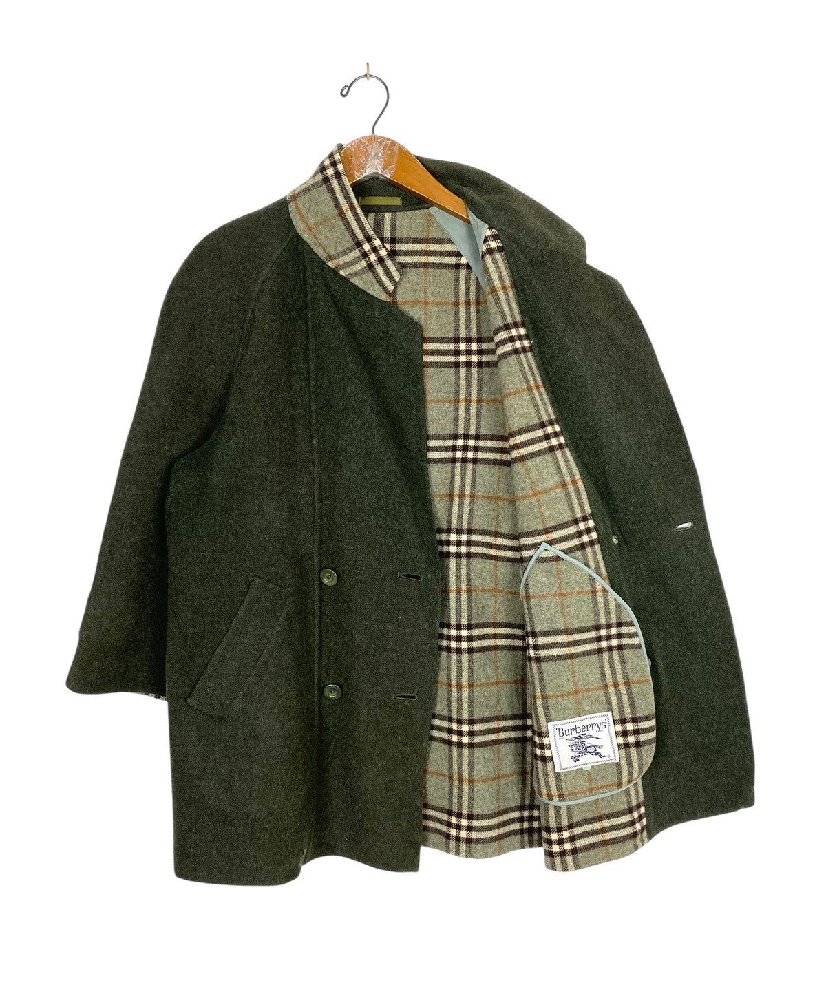 Burberry Rare‼️ Vintage Burberrys’ Nova Check Inside Wool Coat Size L / US 10 / IT 46 - 1 Thumbnail