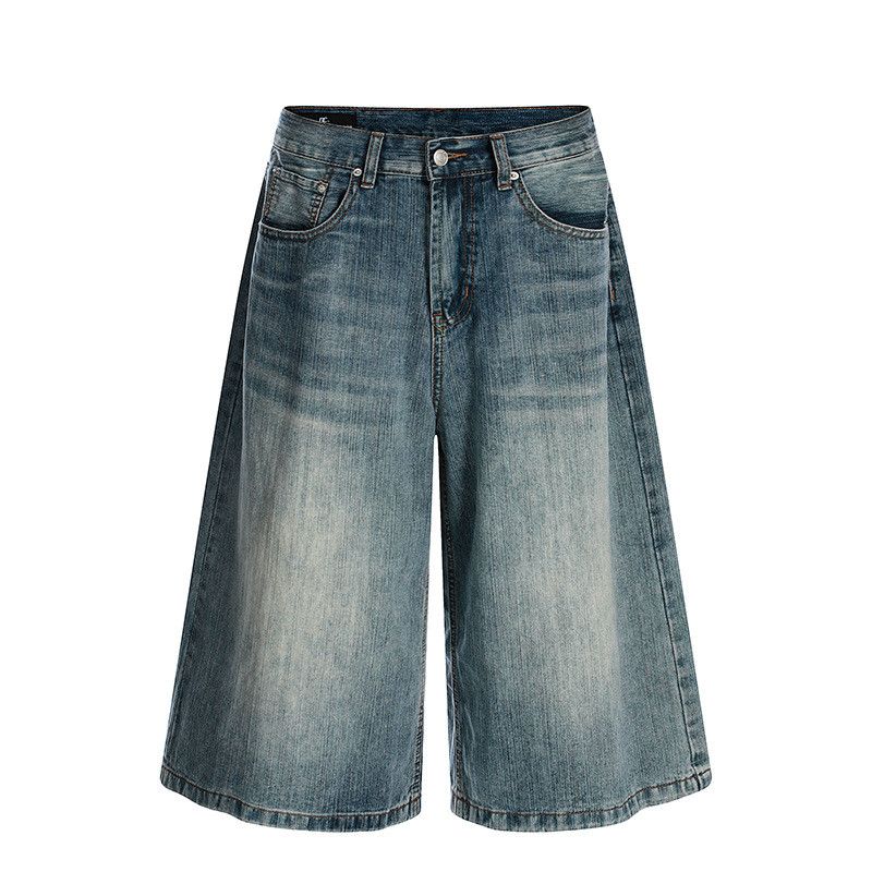 Japanese Brand American street style wide-leg loose denim shorts for men Size US 32 / EU 48 - 1 Thumbnail