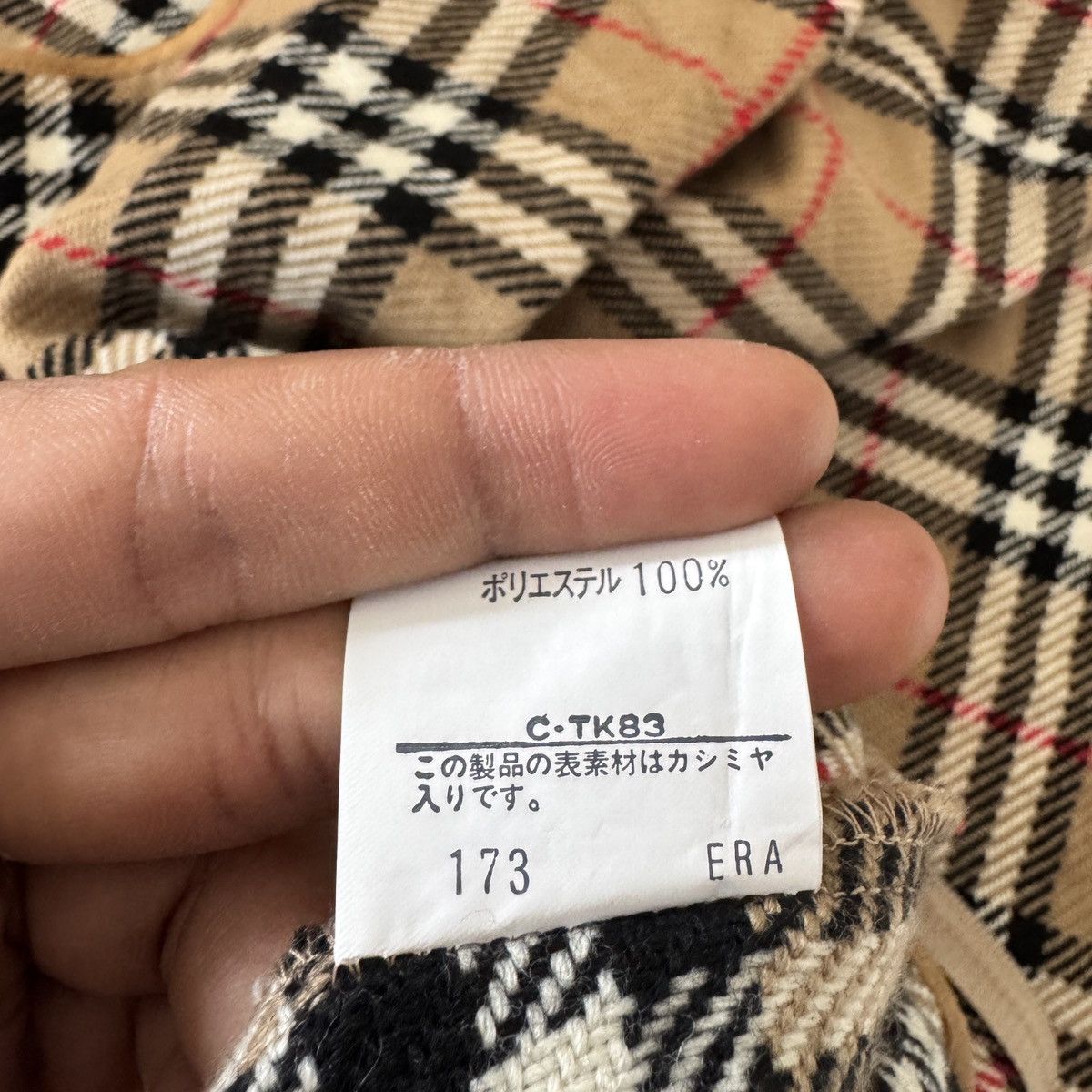 Burberry Vintage Burberrys Nova Check Wool Inner Lining Jacket Size 42L - 10 Thumbnail
