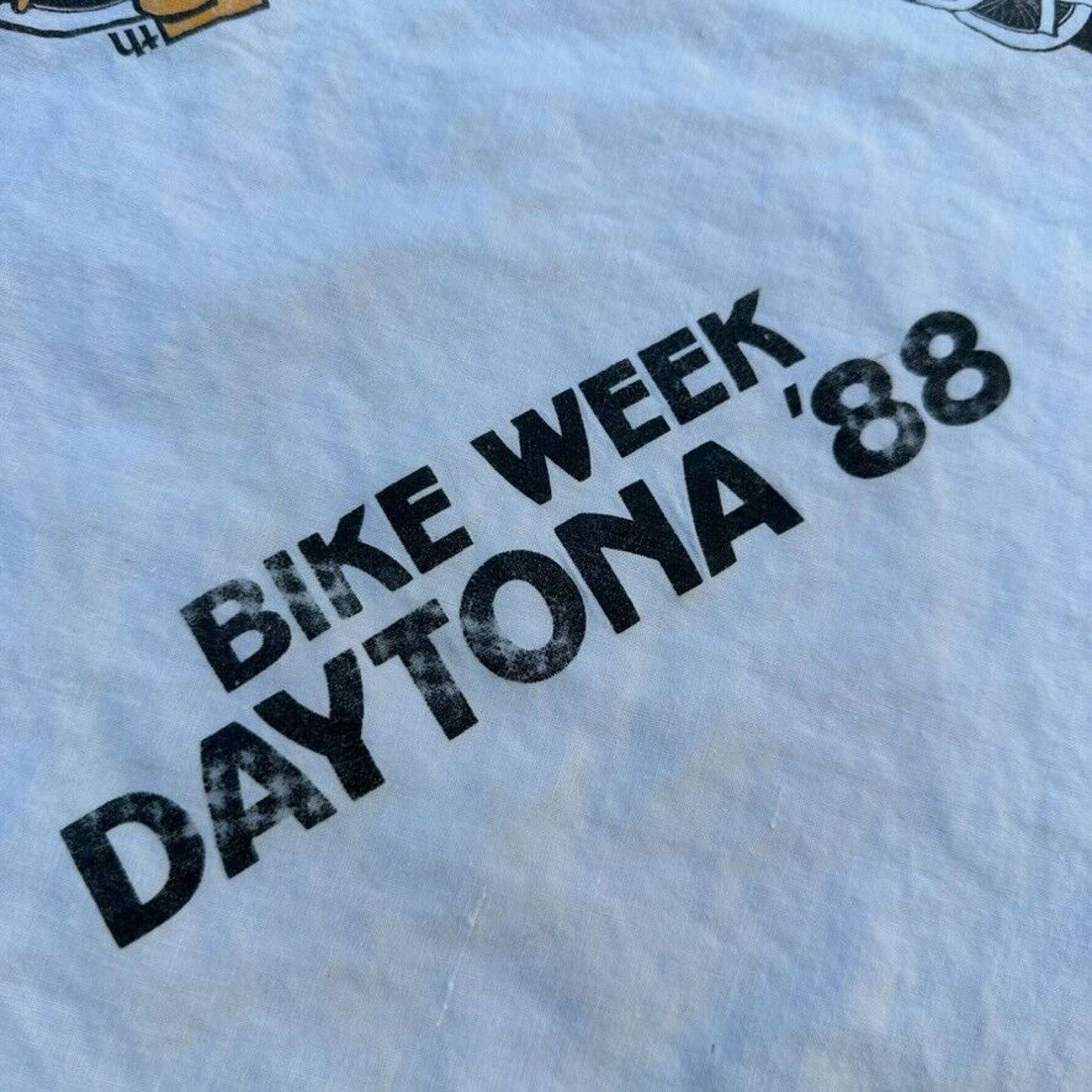 Harley Davidson Vintage Harley Davidson HOG Bike Week Daytona 1988 Bandana Size ONE SIZE - 3 Thumbnail