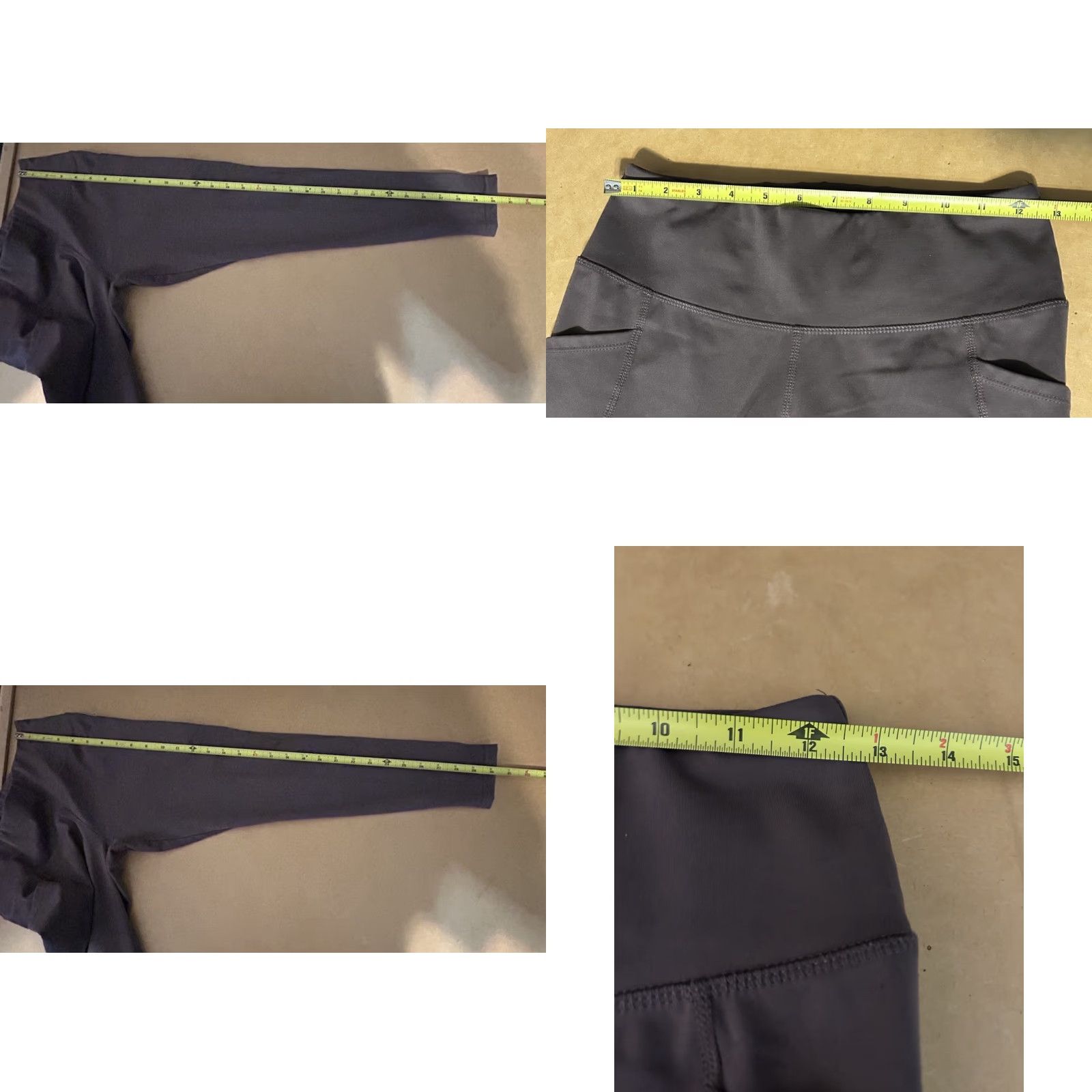 Jockey Jockey Leggings Women Small Mocha Elastic Waist Inseam 23" Yoga Activewear Size 28" / US 6 / IT 42 - 11 Thumbnail