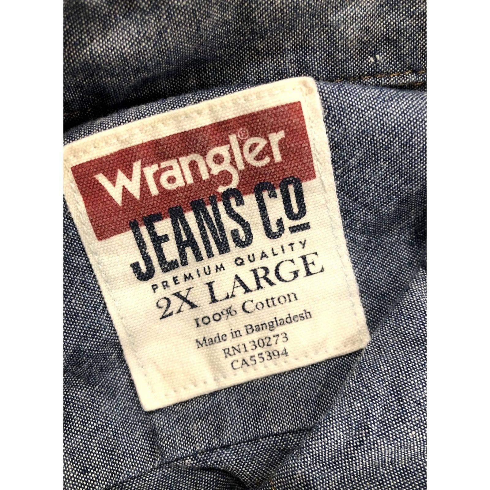 Wrangler VINTAGE Wrangler Retro Premium Snap Button Shirt Men's 2XL Denim Blue Western Jean Shirt Size US XXL / EU 58 / 5 - 8 Thumbnail