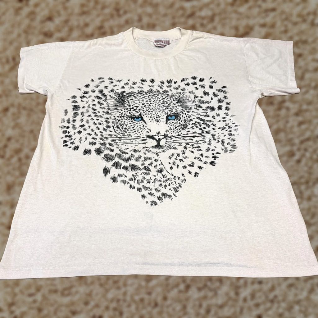 Express VINTAGE Express of California Shirt Mens Large Pink Leopard Graphic Tee 80s Size US L / EU 52-54 / 3 - 1 Thumbnail