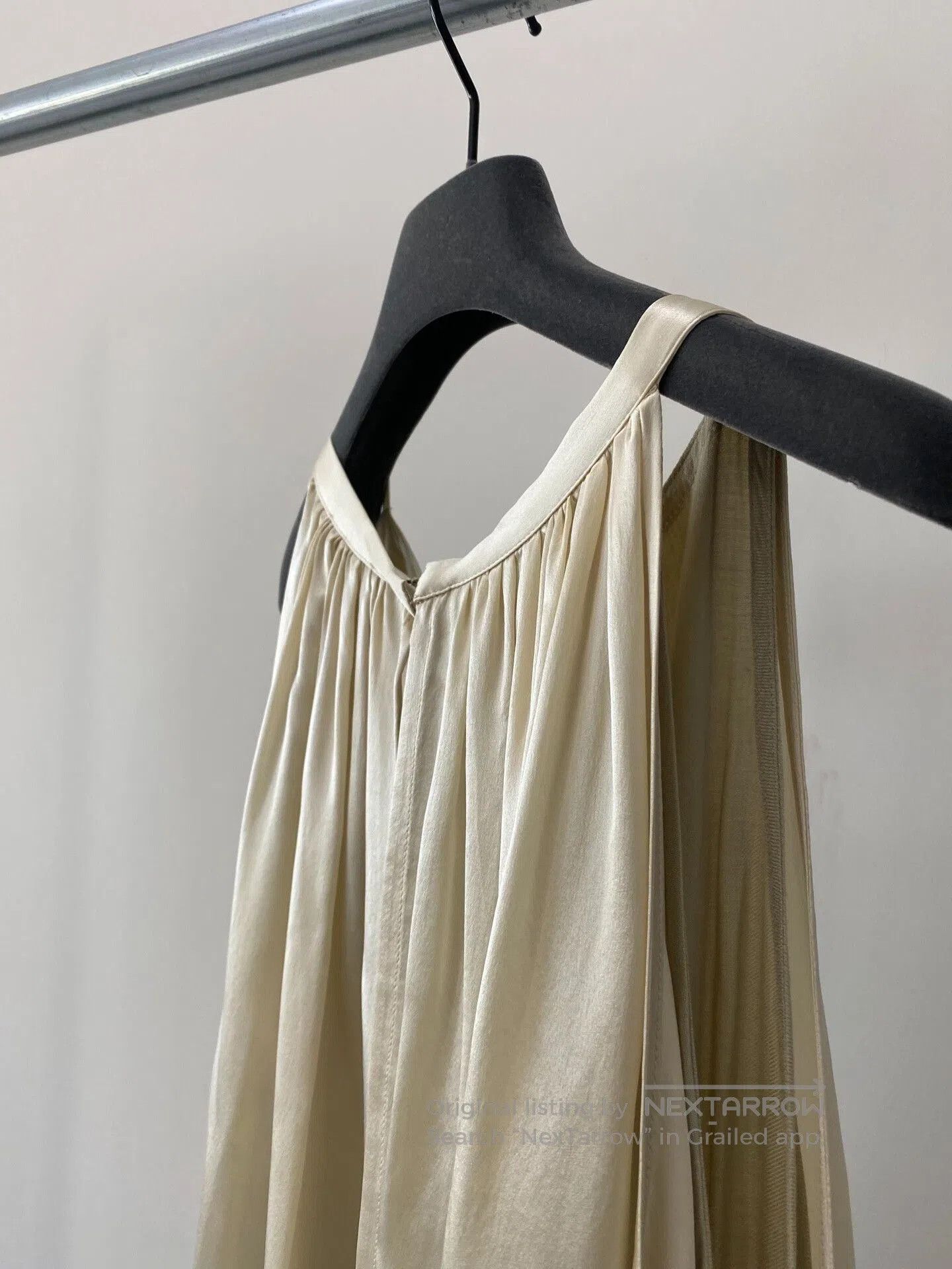 Ann Demeulemeester Ann Demeulemeester Ivory Silk Satin Dress. Size S / US 4 / IT 40 - 3 Thumbnail
