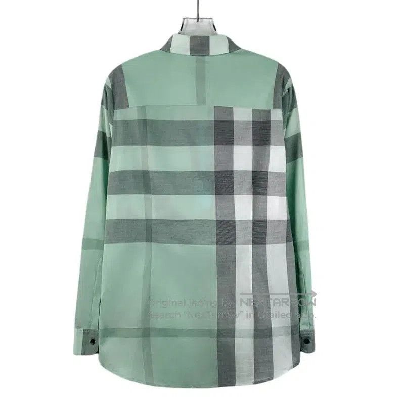 Burberry Burberry Green Cotton Women's Shirt. Size S / US 4 / IT 40 - 2 Thumbnail