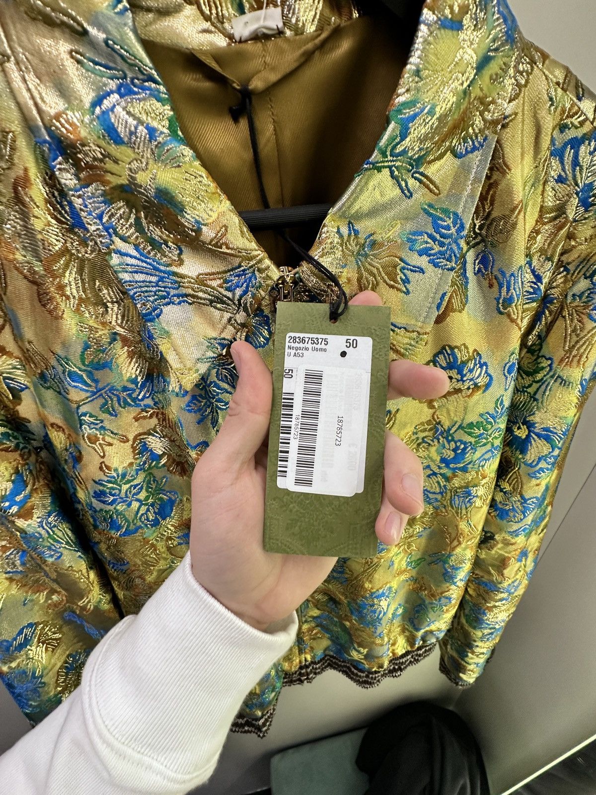 Gucci Gucci Embroidered Love Parade Metallic Silk Bomber Jacket Size US M / EU 48-50 / 2 - 6 Thumbnail