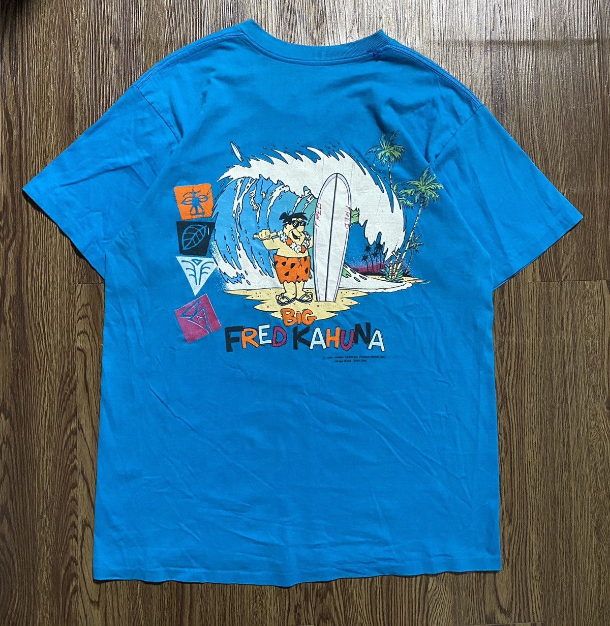 Vintage Flinstones Blue Big Fred Kahuna Vintage 1986’s Size US L / EU 52-54 / 3 - 1 Thumbnail
