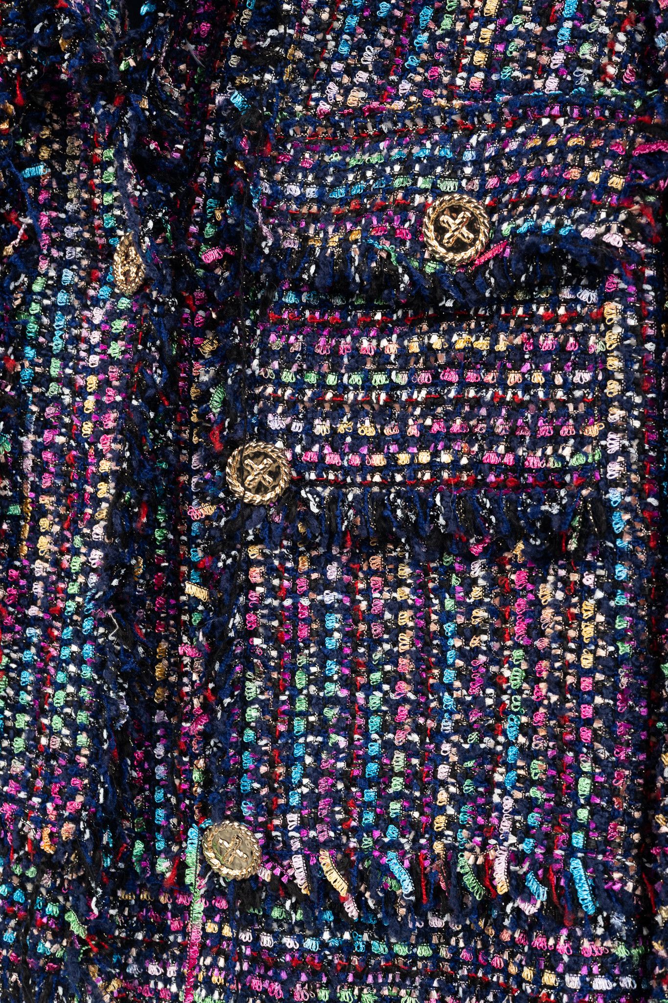 Other Edward Achour Paris Multicolour Tweed Fringe-Trim Jacket Size S / US 4 / IT 40 - 7 Thumbnail