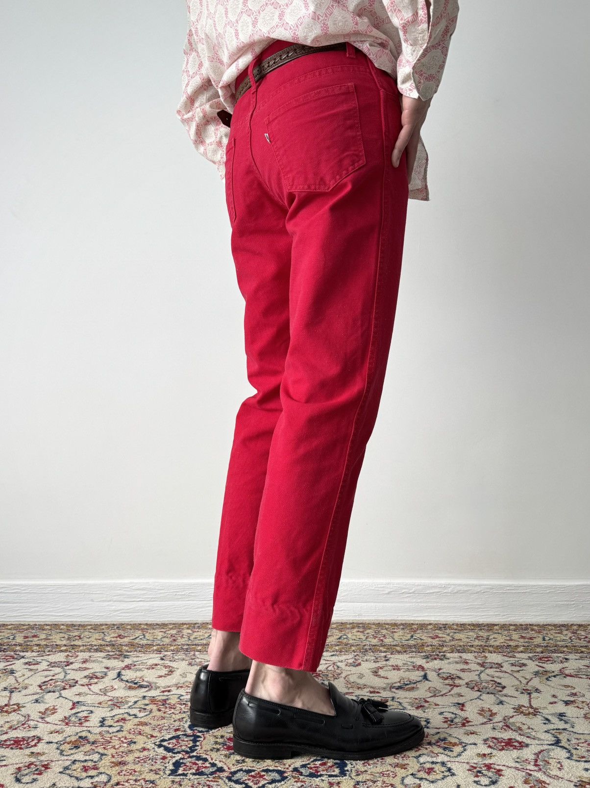 Levi's 1960s Vintage Levi’s BIG E Red Jeans Pants Size US 29 - 2 Thumbnail