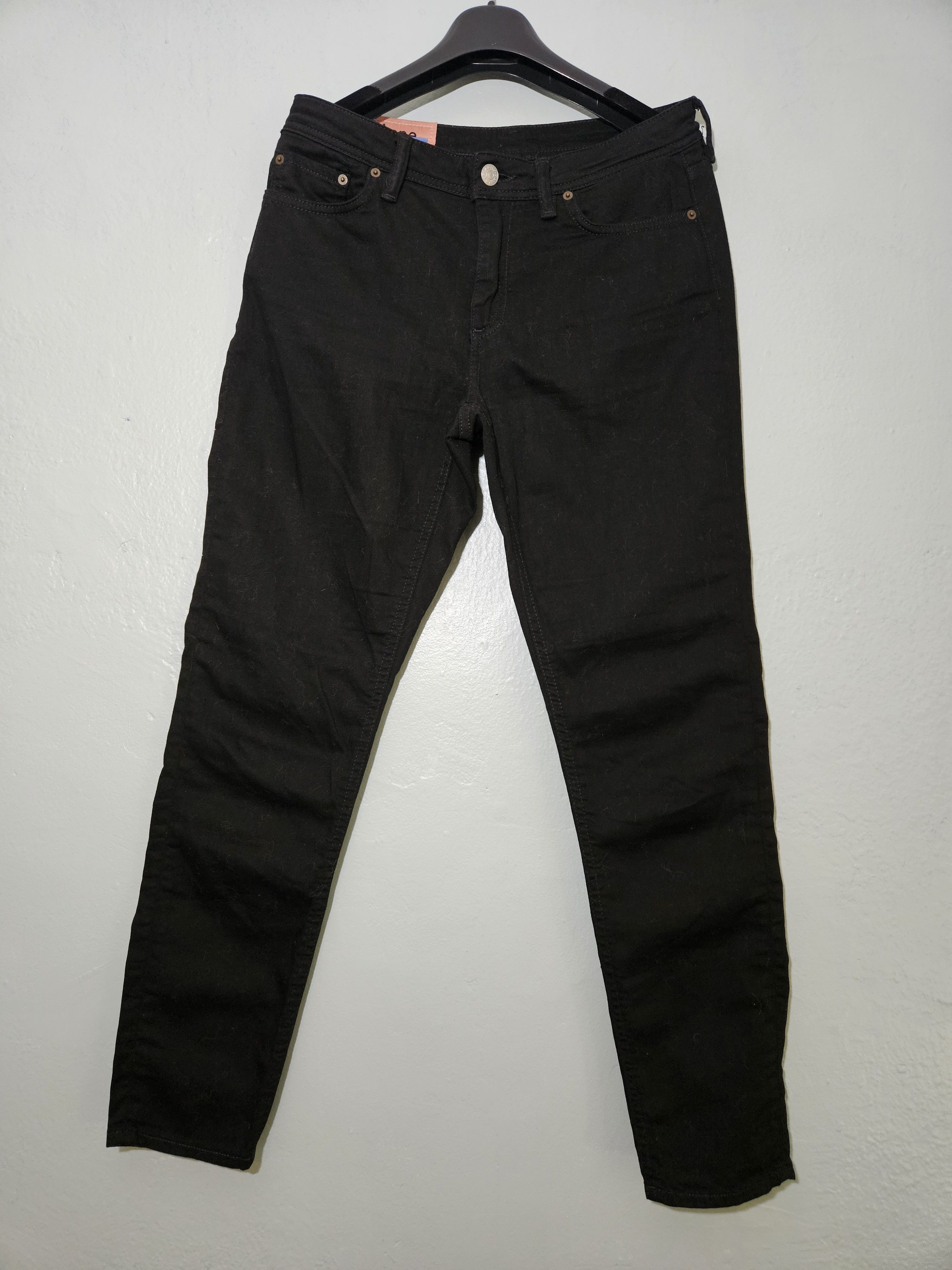 Acne Studios Climb Stay Black Stretch Fit Blå Konst Black Denim Jeans Size US 28 / EU 44 - 4 Thumbnail