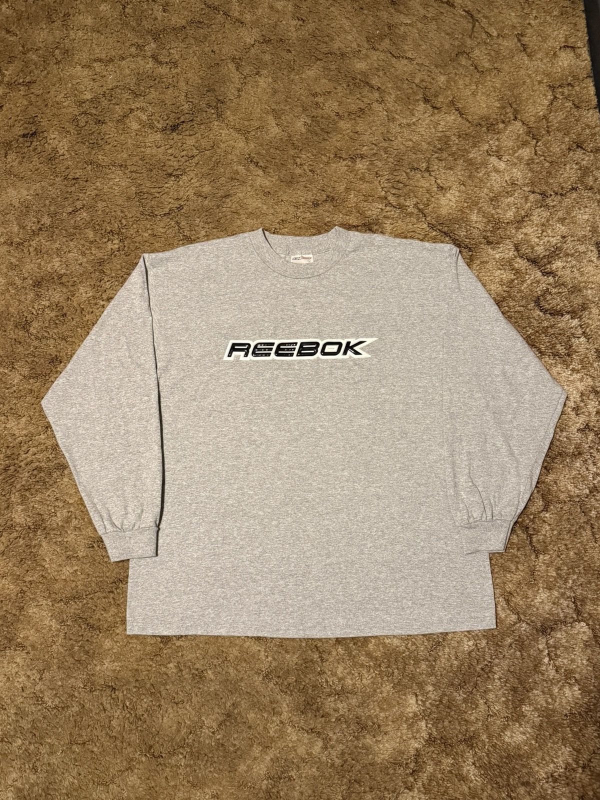 Reebok Vintage 90s Reebok Logo Long Sleeve Tee Grey Large Size US L / EU 52-54 / 3 - 1 Thumbnail