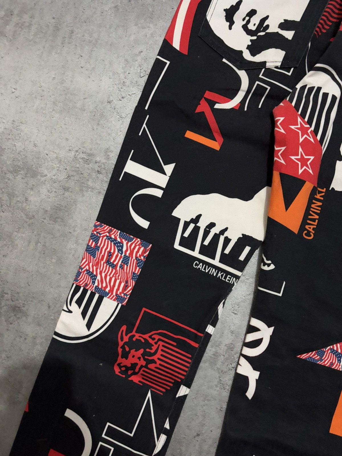 Calvin Klein 205W39NYC Calvin Klein 205W39NYC ALLOVER PRINTED STRAIGHT JEANS BLACK Size US 32 / EU 48 - 20 Thumbnail