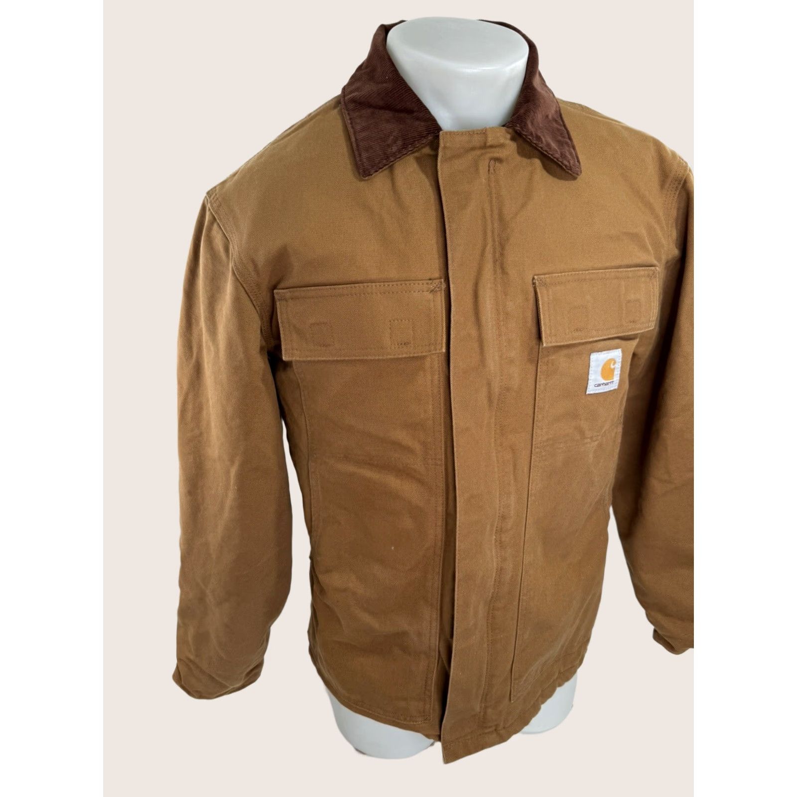 Carhartt Carhartt Canvas Cotton Mens S Ranch Field Lined Work Jacket Brown - 21" Pit 28" Length 24" Sleeve - Canvas Cotton Jacket Mens S Ranch Vintage? (no) Size US S / EU 44-46 / 1 - 1 Thumbnail