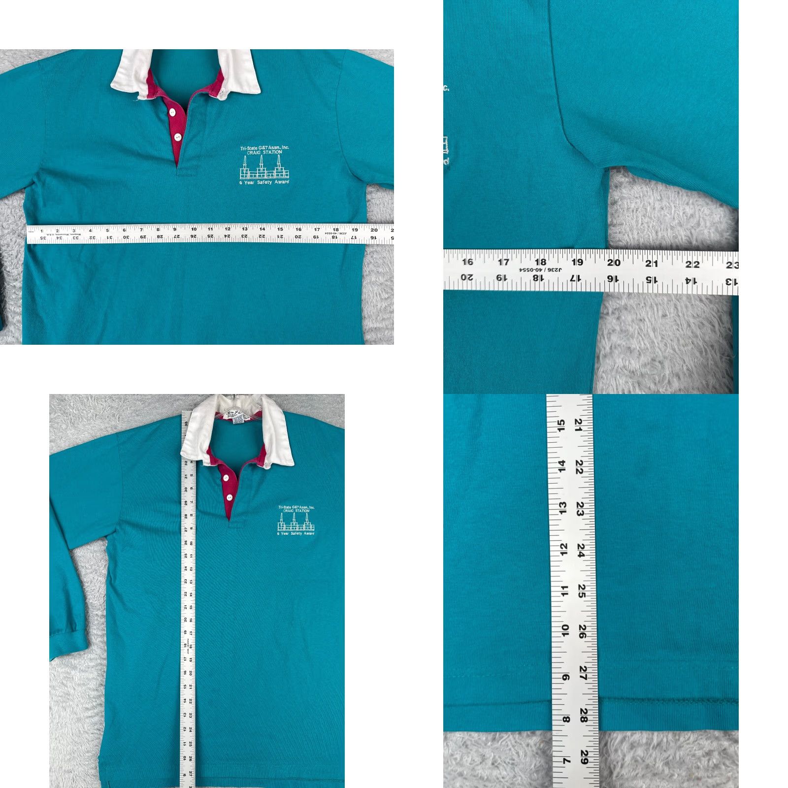 Vintage Hartwell Polo Shirt Men's Large Blue Long Sleeve Cotton Activewear Slim Fit USA Size US L / EU 52-54 / 3 - 8 Thumbnail