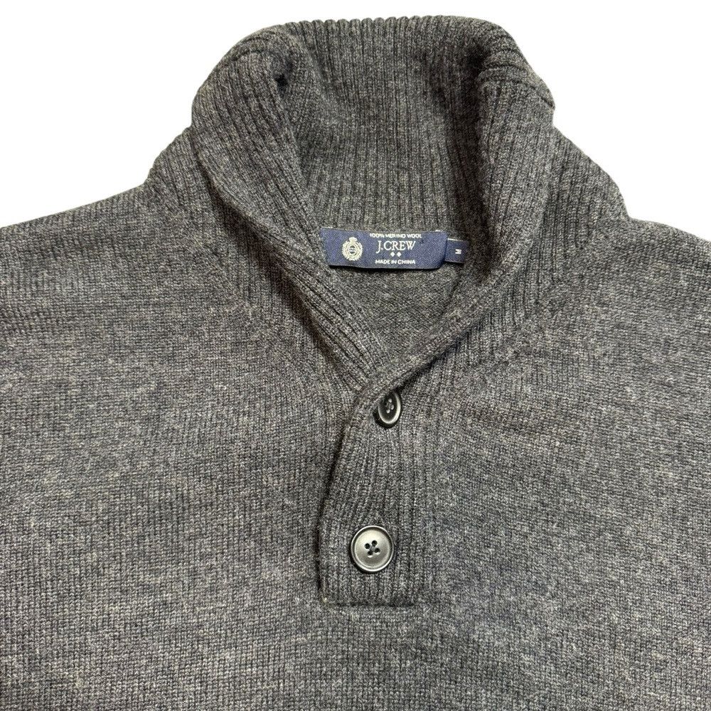 J.Crew J.Crew Shawl Collar 100% Merino Wool Grey Sweater Size M Size US M / EU 48-50 / 2 - 5 Thumbnail