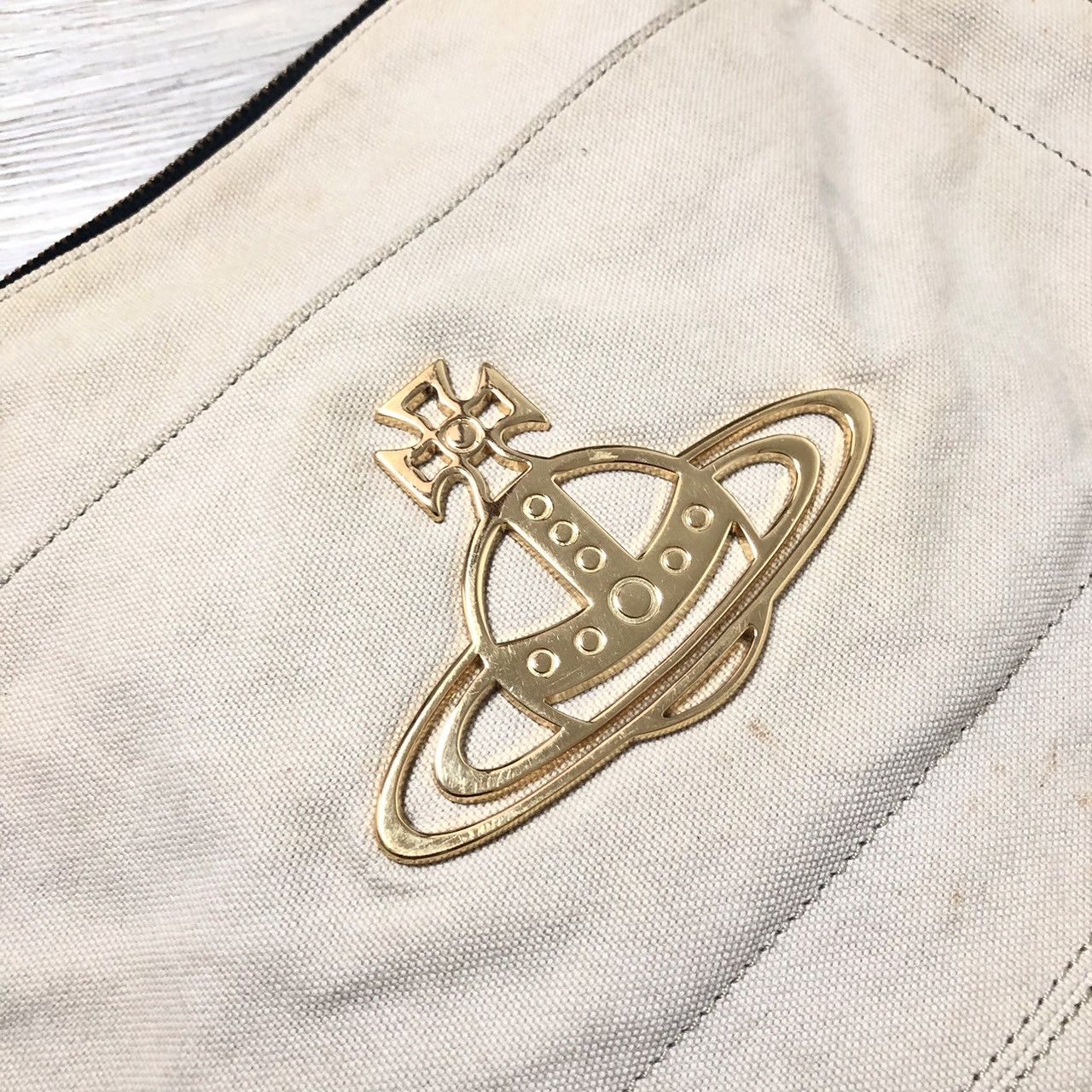 Vivienne Westwood Vivienne Westwood Edgeware Orb Gold Bracket Canvas bag Size ONE SIZE - 2 Thumbnail