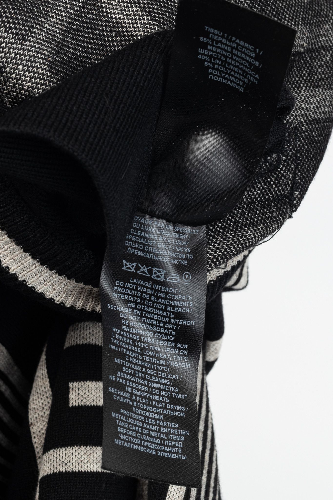 Balmain Balmain Ivoire & Noir Monogram-Jacquard Wool Sweatpants Size 30" / US 8 / IT 44 - 10 Thumbnail