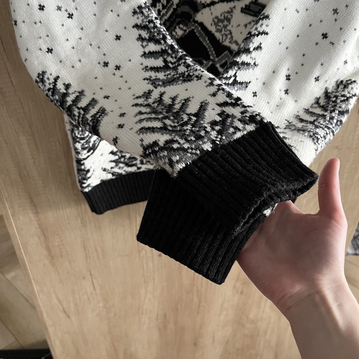 Vintage Vintage Ski Sweater Zip Nordic Knit Pullover Snow Winter Size US L / EU 52-54 / 3 - 4 Thumbnail