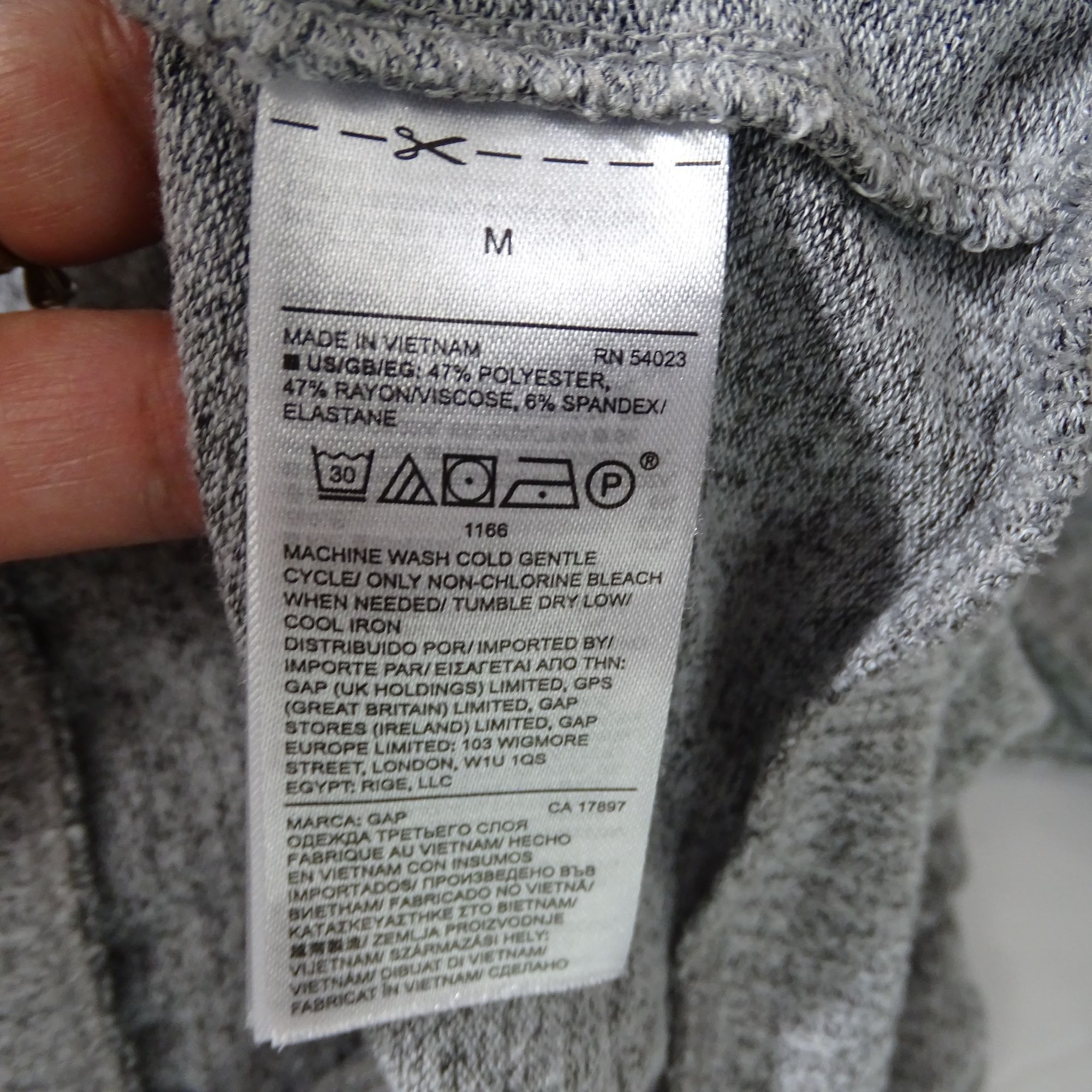 Gap Gap Space Dye Grey Raglan Pullover Hoodie Shirt Women Size M Size M / US 6-8 / IT 42-44 - 4 Thumbnail