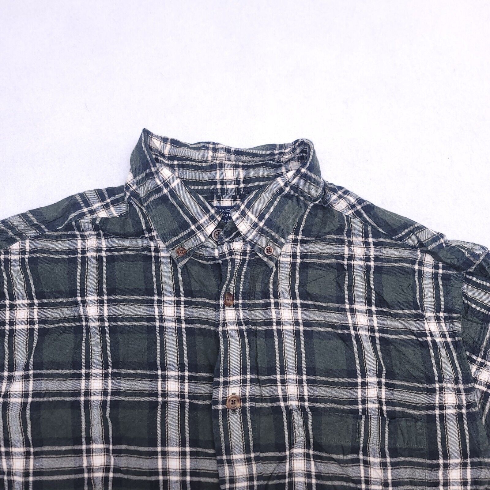 Roundtree & Yorke Roundtree & Yorke Tartan Flannel Shirt Mens Size M Green Size US M / EU 48-50 / 2 - 1 Thumbnail