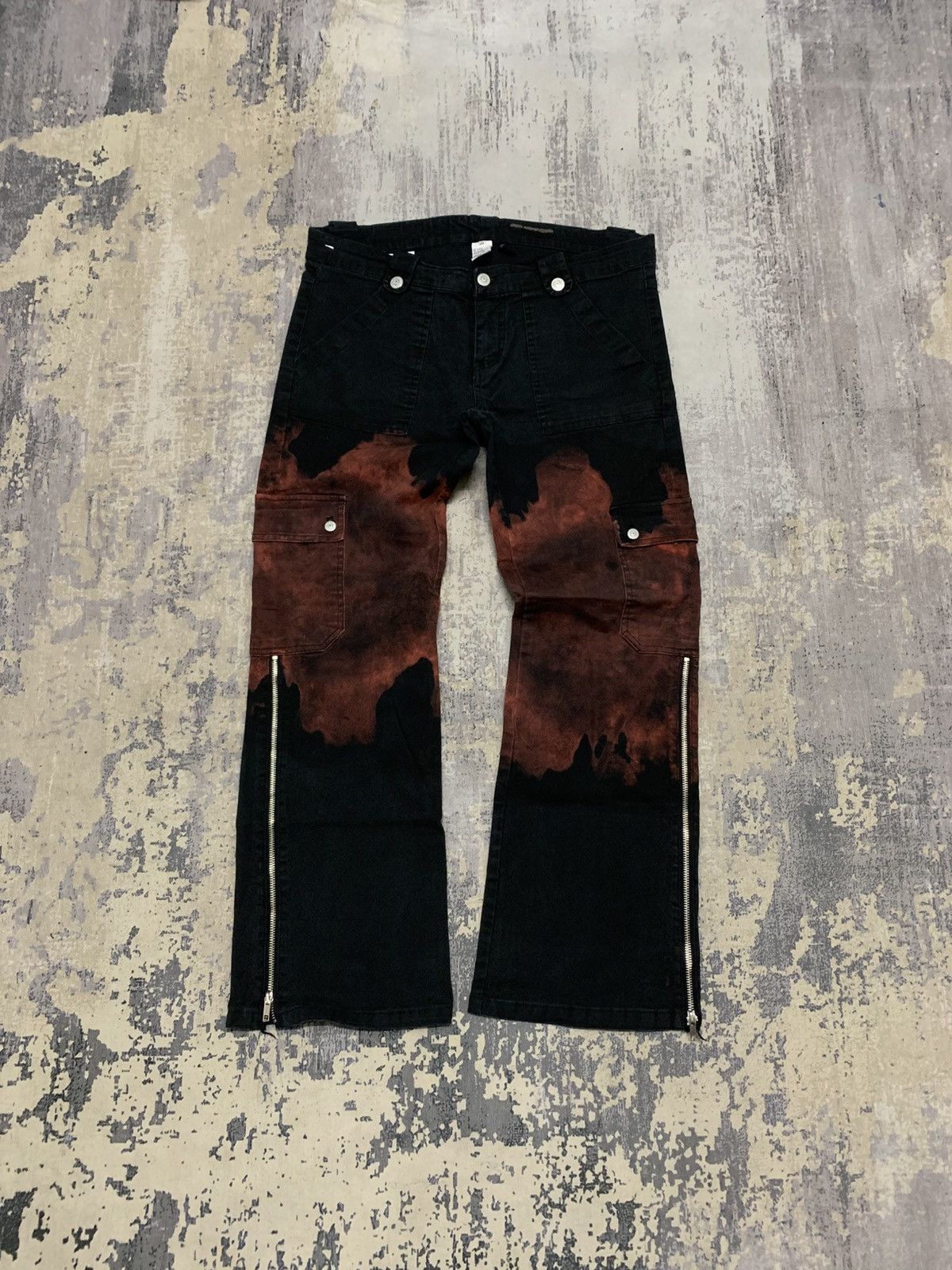 If Six Was Nine Japanese Brand Buffalo Bleach Dye Cropped Cargo Pant 31x28.5 Size US 32 / EU 48 - 1 Thumbnail
