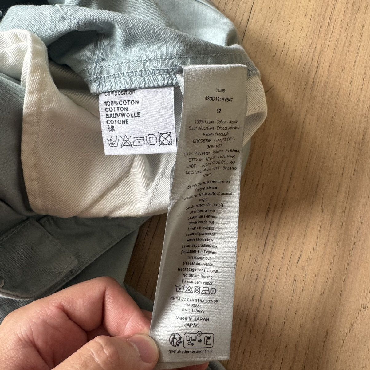 Dior Dior - Logo Embroidered Carpenter Cargo Pants - Mint / Grey Size US 35 - 9 Thumbnail