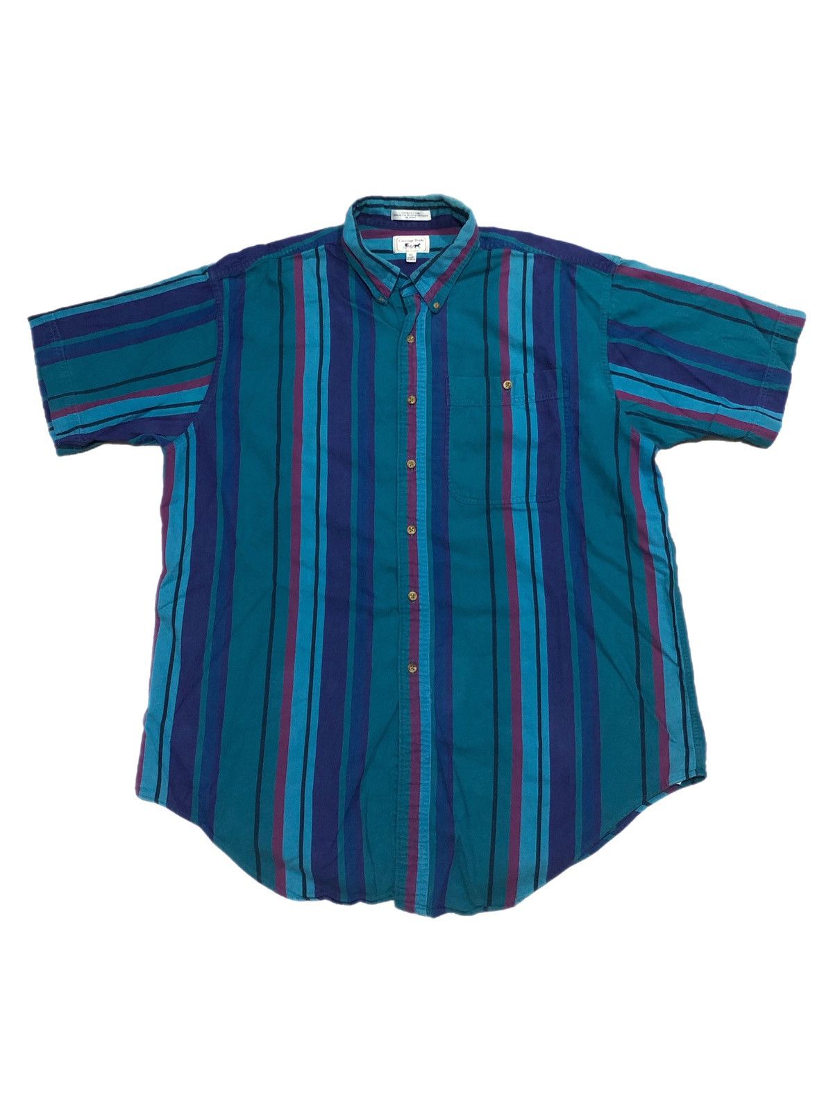 Arrow Vtg 90s Arrow Carriage Trade Striped Button Down Size US XL / EU 56 / 4 - 1 Thumbnail
