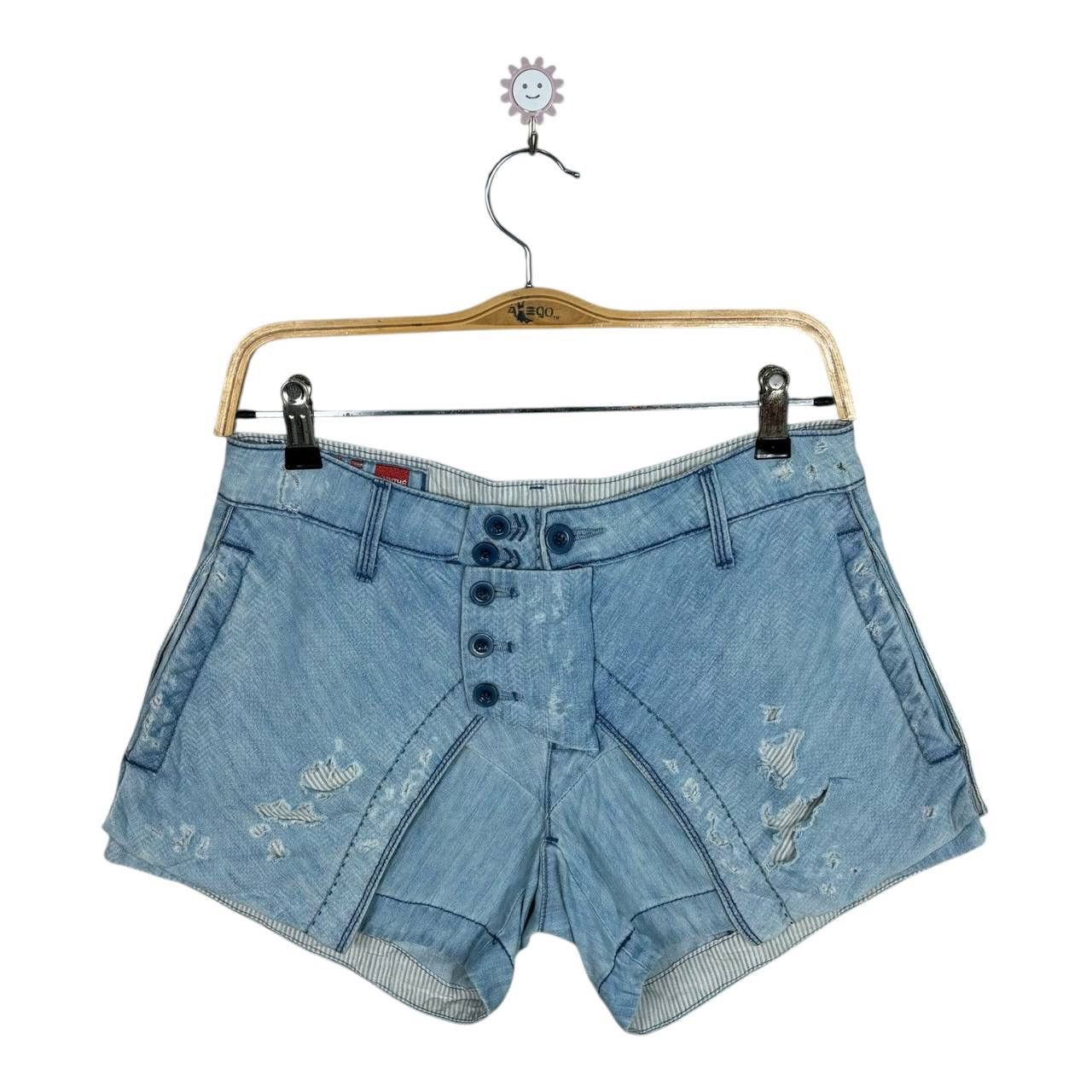 Marithe + Francois Girbaud Vtg Girbaud Distressed Denim Shorts M+FG Japan Takaya Shoji Size 30" / US 8 / IT 44 - 1 Thumbnail