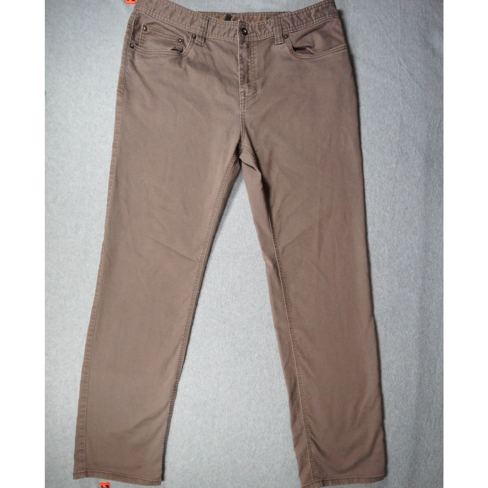 Prana Prana Jeans Mens Slim Fit Brown 36x33 5-Pocket Design Stretch Outdoor Casual Adult Pants Size US 36 / EU 52 - 2 Thumbnail