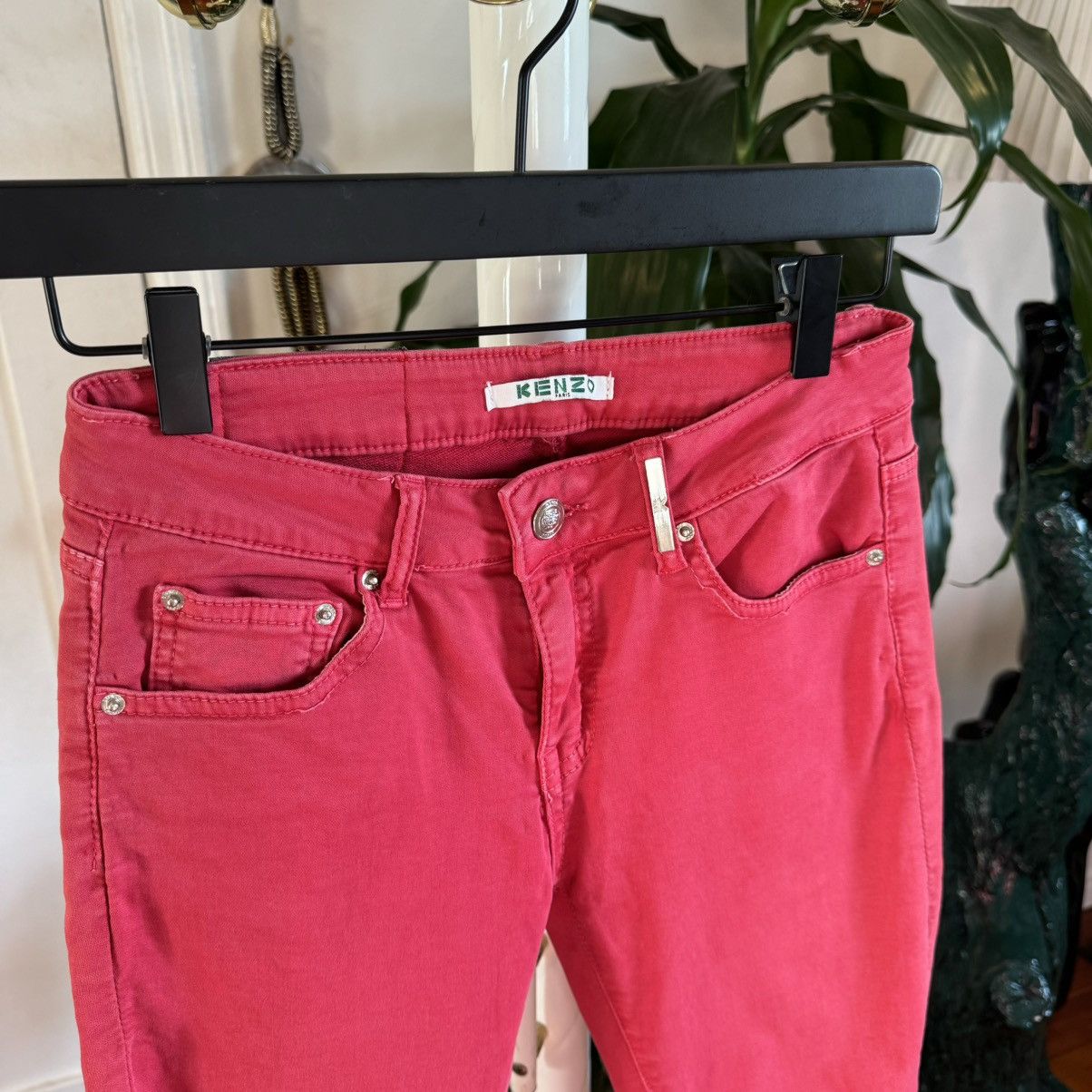 Kenzo Kenzo red cotton trouser Size 27" / US 4 / IT 40 - 3 Thumbnail