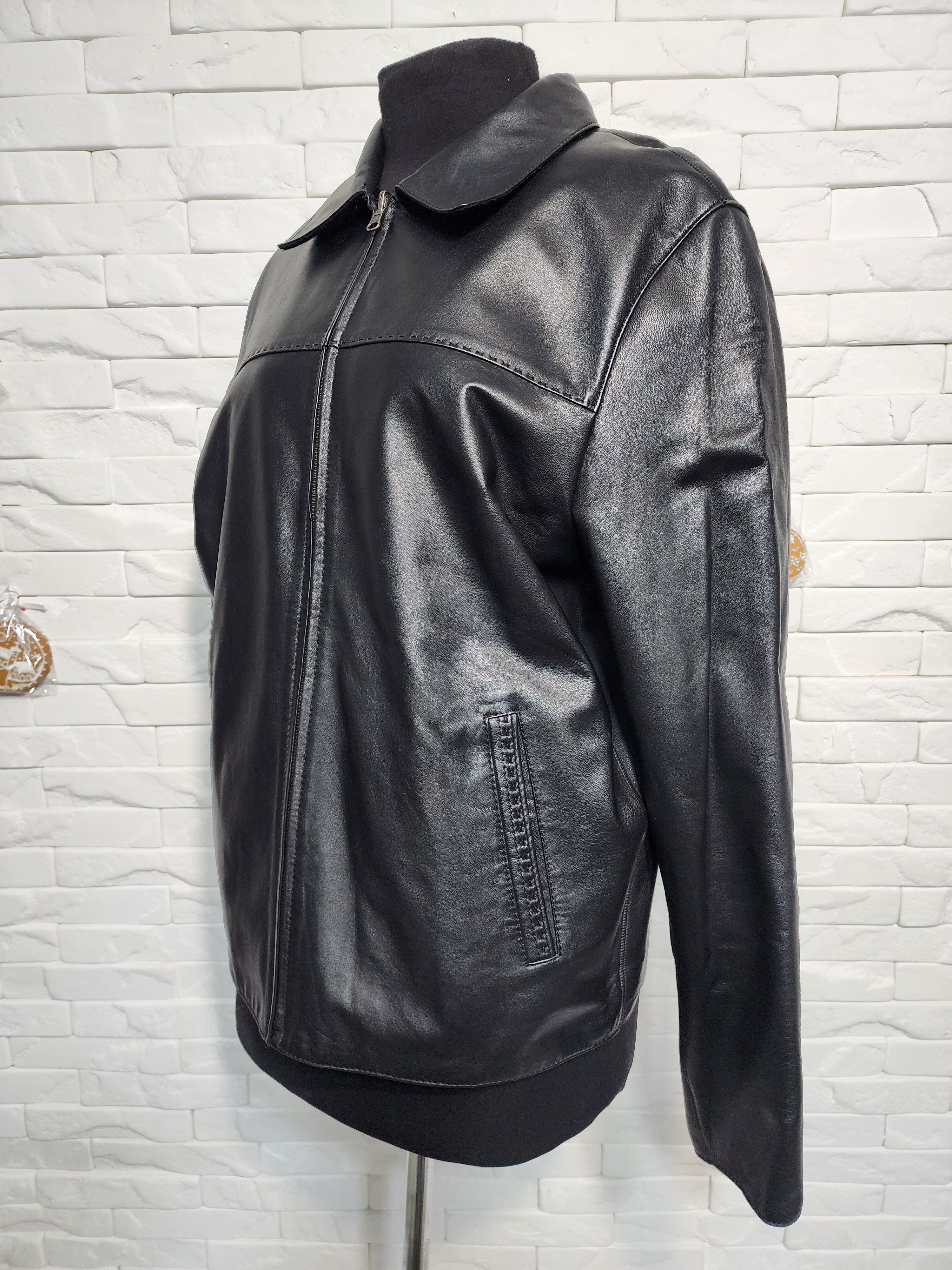 Furla Men's Black Double-Sided Leather Jacket with Faux Fur. Size US L / EU 52-54 / 3 - 2 Thumbnail