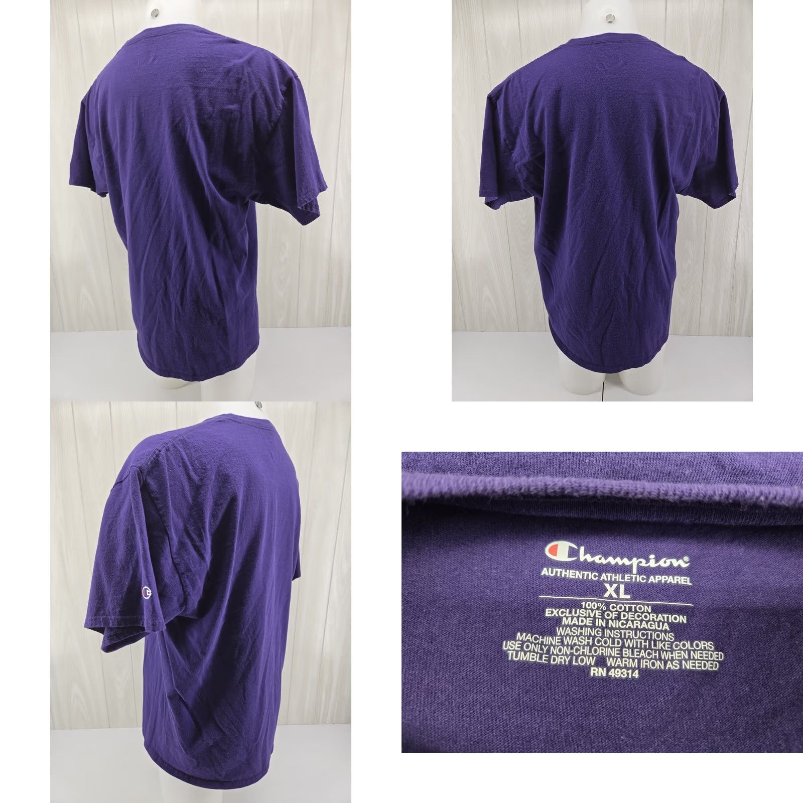 Champion VINTAGE UNA North Alabama Champion Mens College T Shirt Purple XL Size US XL / EU 56 / 4 - 8 Thumbnail