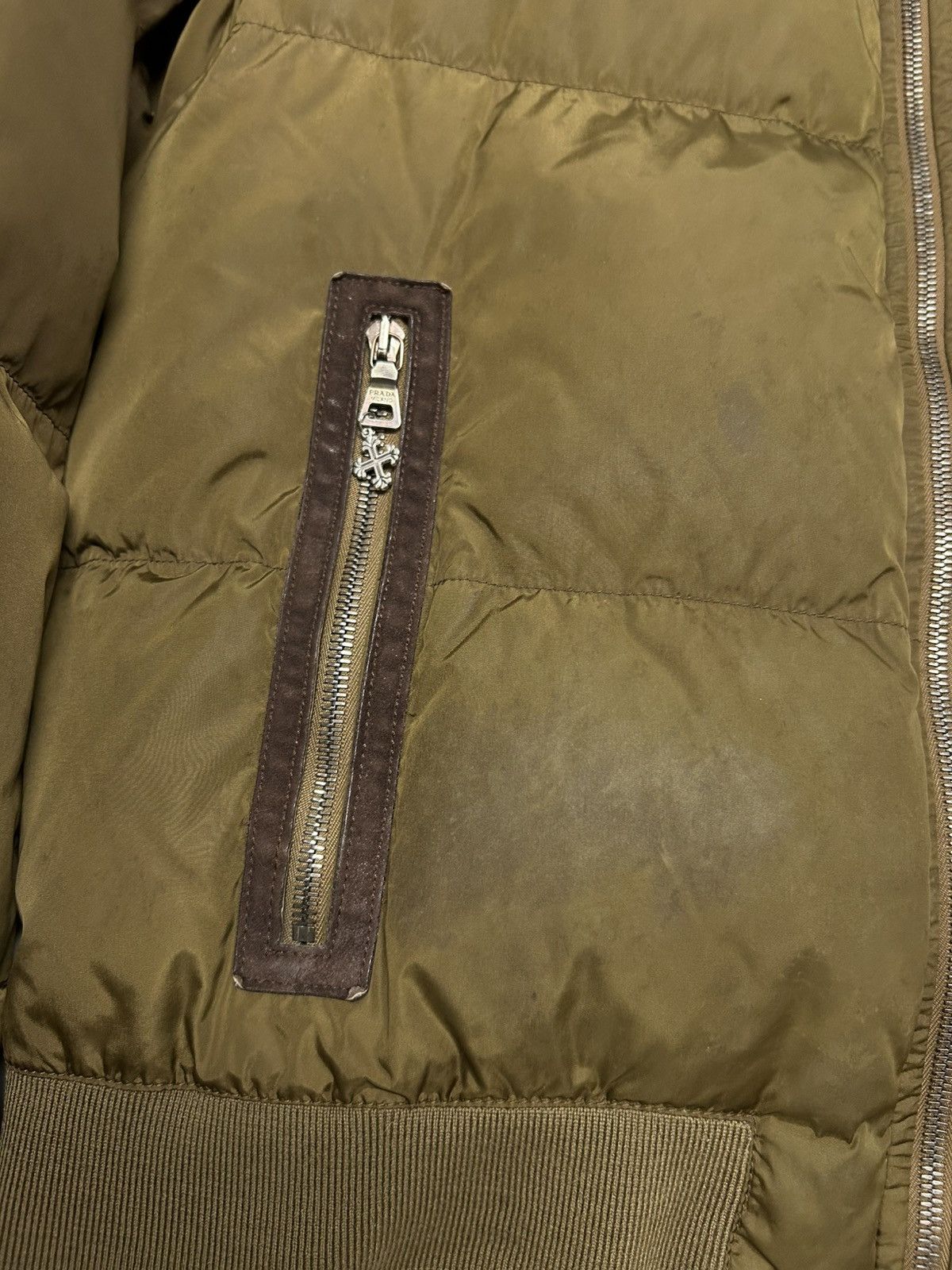 Prada FW2000 Shearling-Collar Puffer Bomber Size US L / EU 52-54 / 3 - 10 Thumbnail