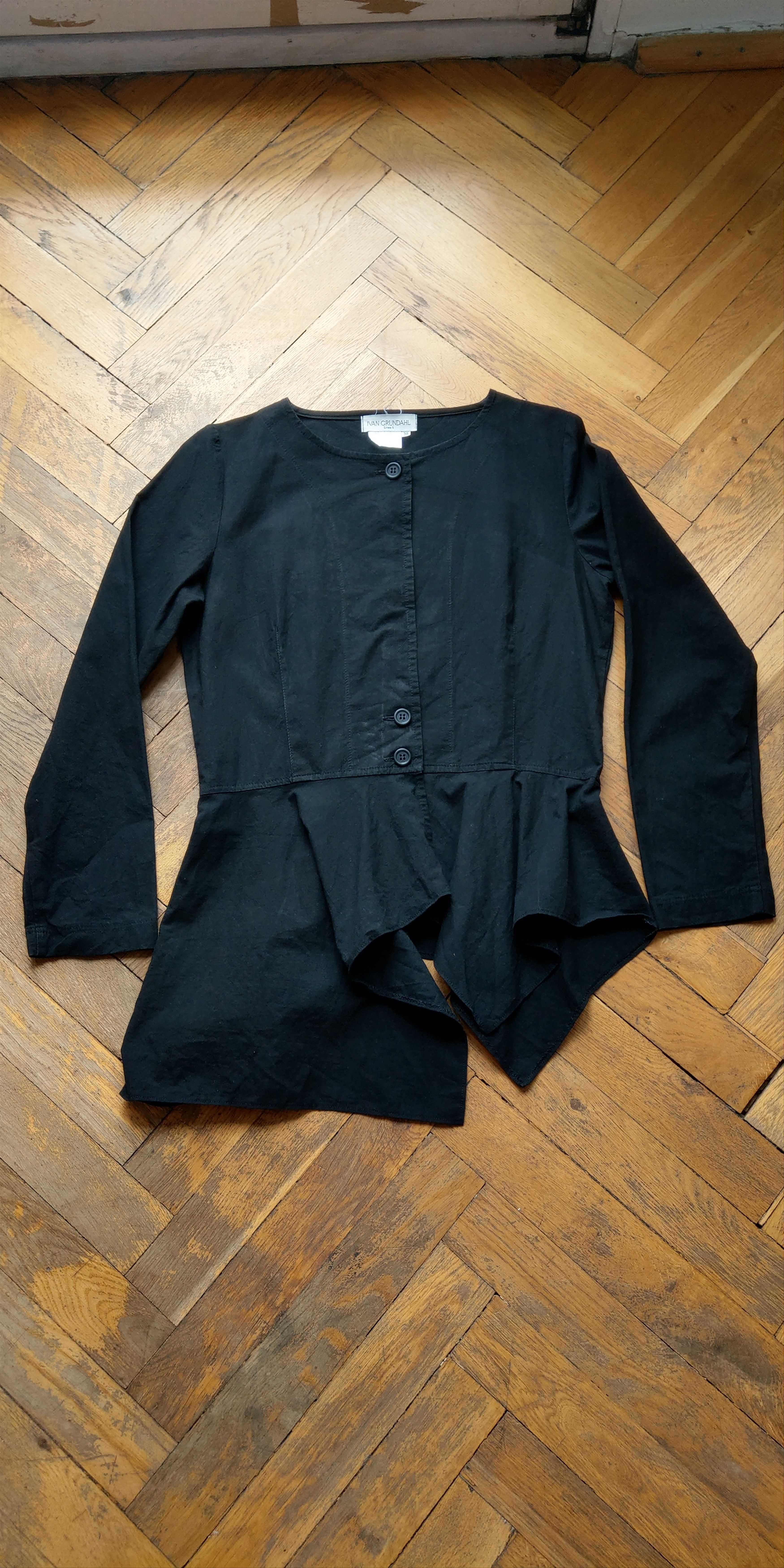 Ivan Grundahl Asymmetric Dress Shirt Goth Tunic Darkfashion Noir Vintage M Size M / US 6-8 / IT 42-44 - 6 Thumbnail