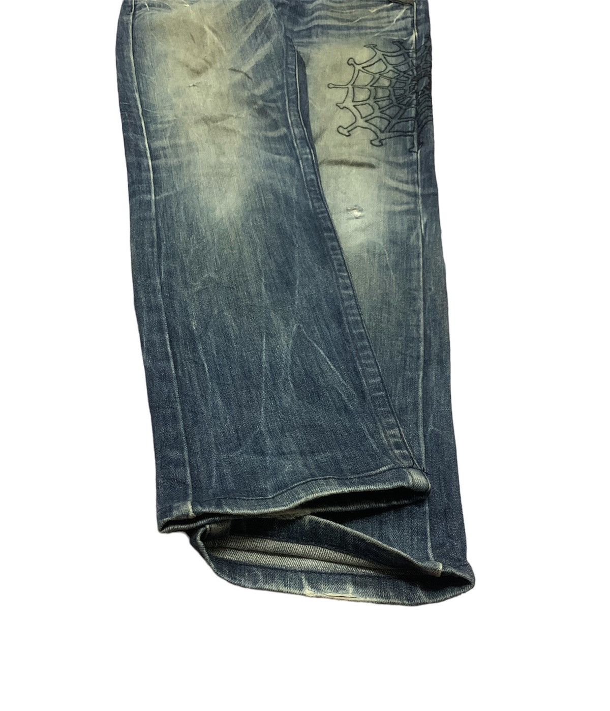 If Six Was Nine Red Pepper Embroidered Skull Jeans Size US 33 - 6 Thumbnail