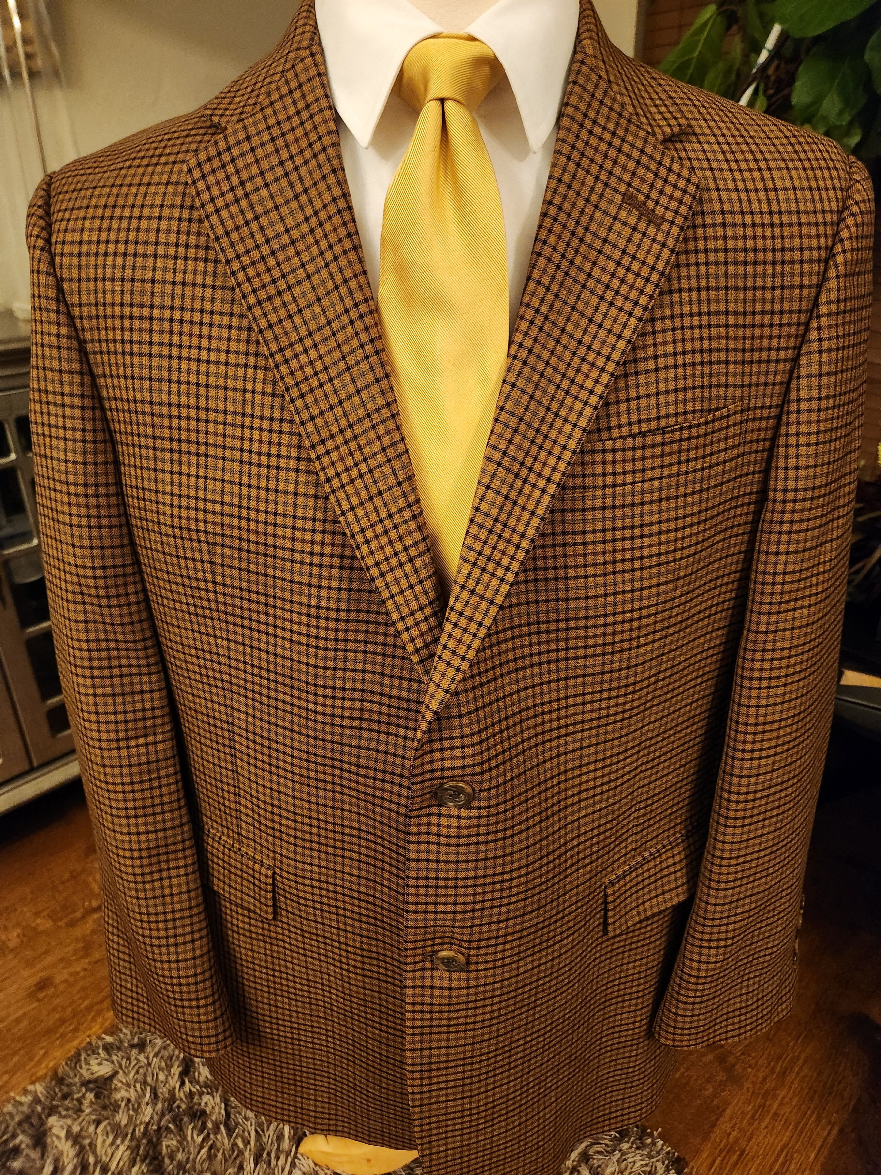 Austin Reed Vintage 100% Wool Checkered Blazer Size 42R - 1 Thumbnail