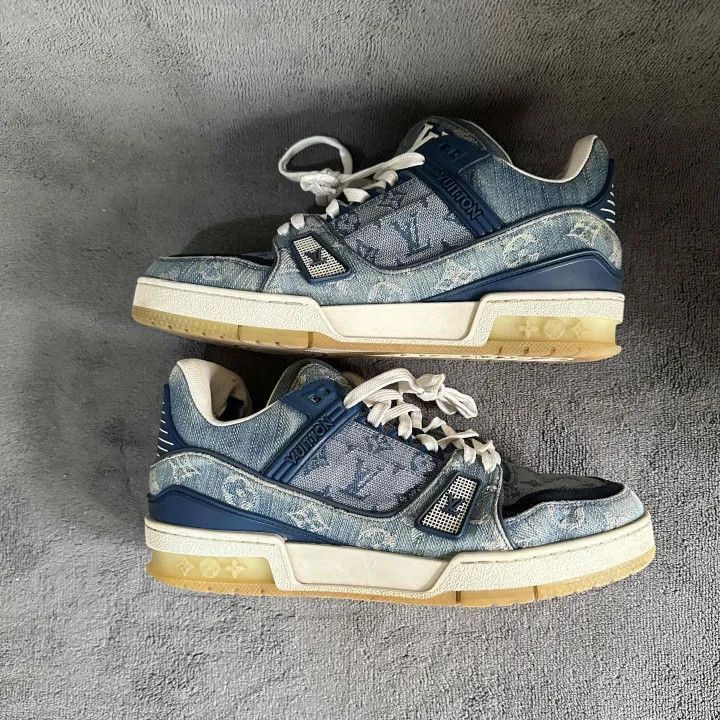 Louis Vuitton Louis Vuitton Denim Trainer Sneakers for Men -2508 Size US 9 / EU 42 - 8 Thumbnail
