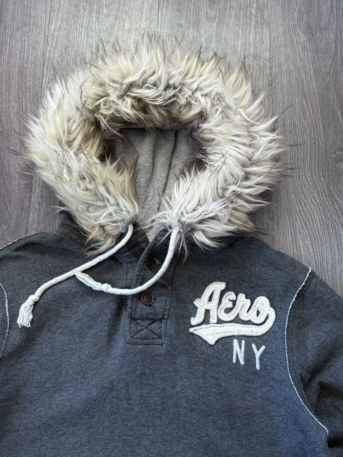 Aeropostale Y2K Vintage Aeropostale Fur Lgb If6was9 style hoodie Size US S / EU 44-46 / 1 - 2 Thumbnail