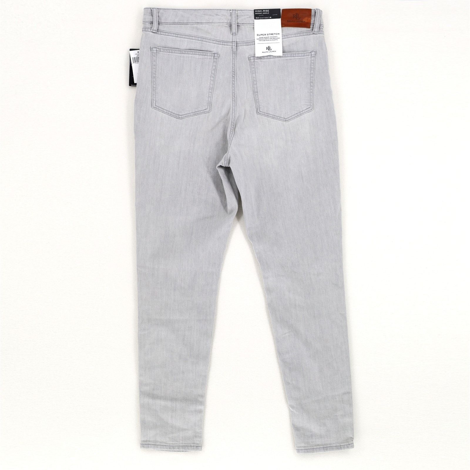 Lauren Ralph Lauren Ralph Lauren Women Grey Cotton Skinny Leg Ankle Jeans US 14 Size 36" / US 14 / IT 50 - 3 Thumbnail