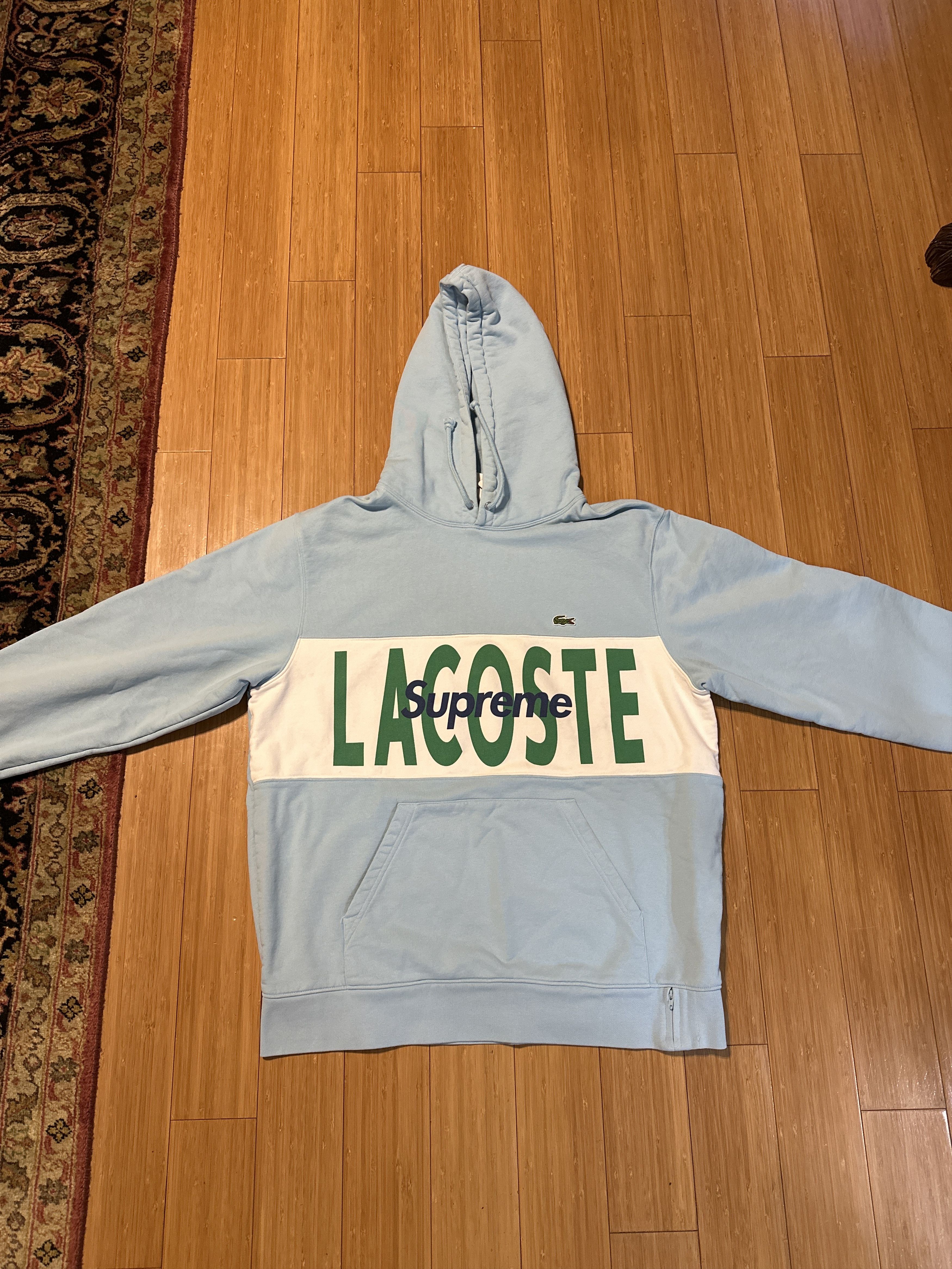 Lacoste × Supreme Hoodie Lacoste X Supreme L navy Men | Grailed