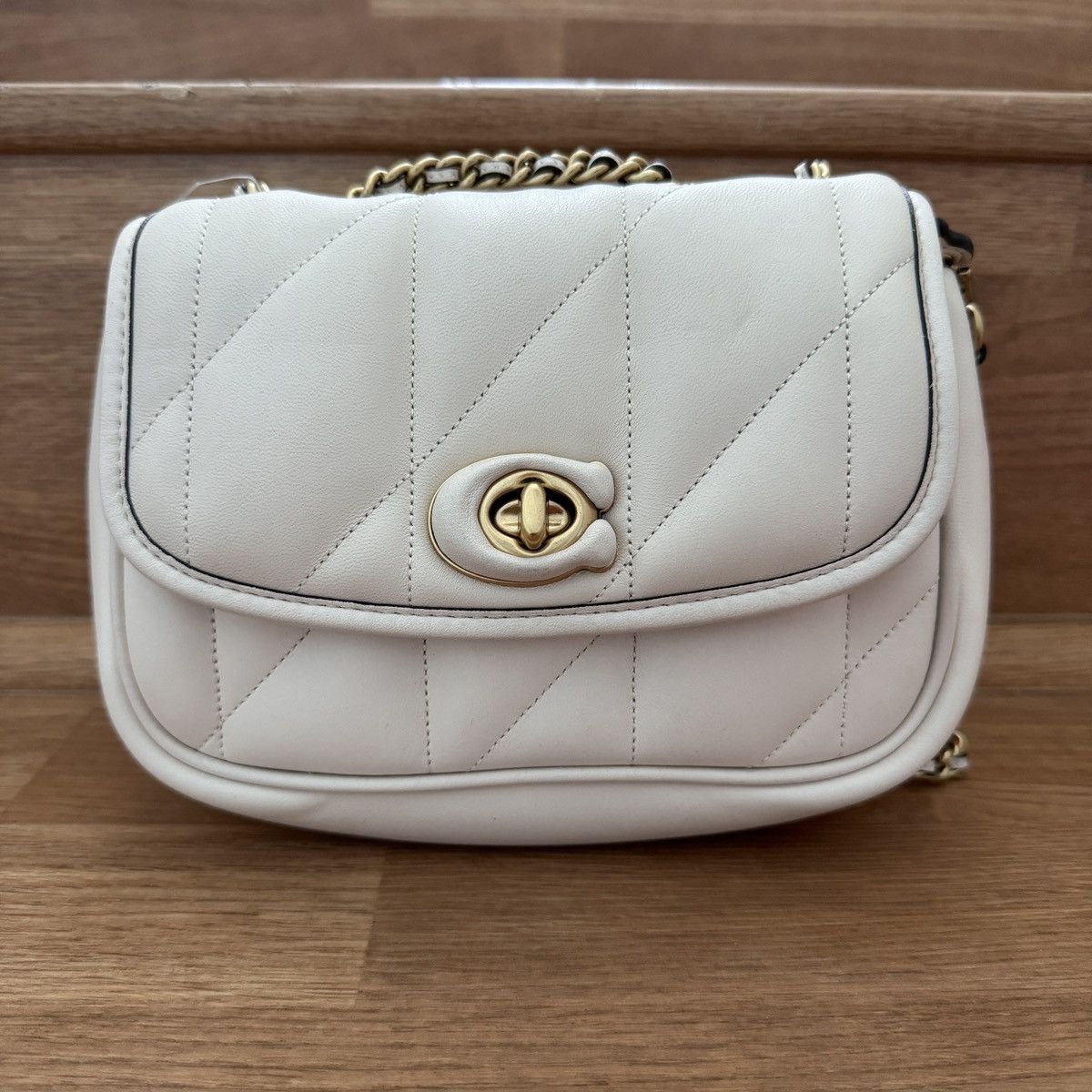 Coach Coach Pillow Madison Shoulder Bag 18 With Quilting In Chalk Size ONE SIZE - 1 Thumbnail
