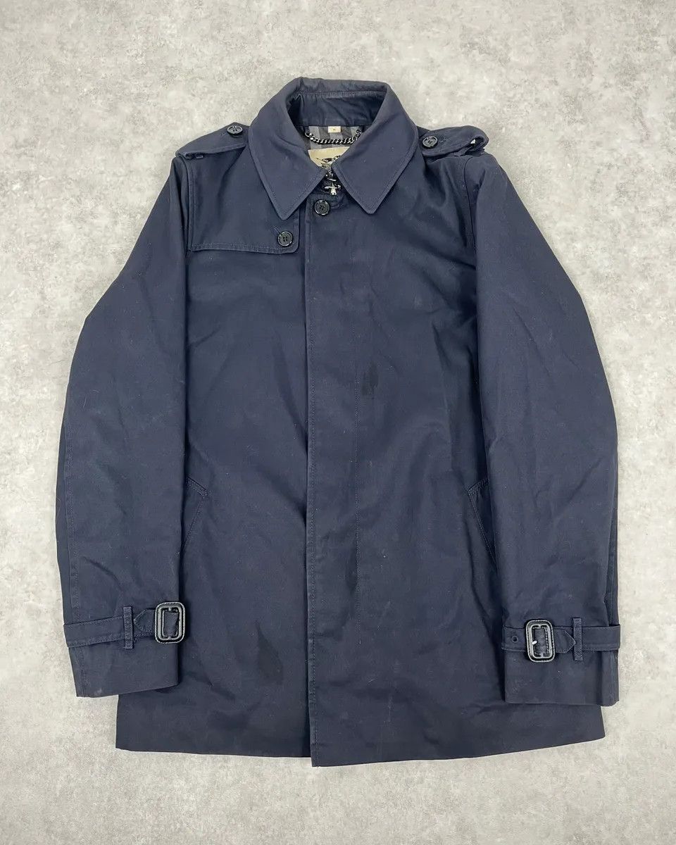Burberry Burberry Navy Classy Trench Jacket Size US S / EU 44-46 / 1 - 1 Thumbnail