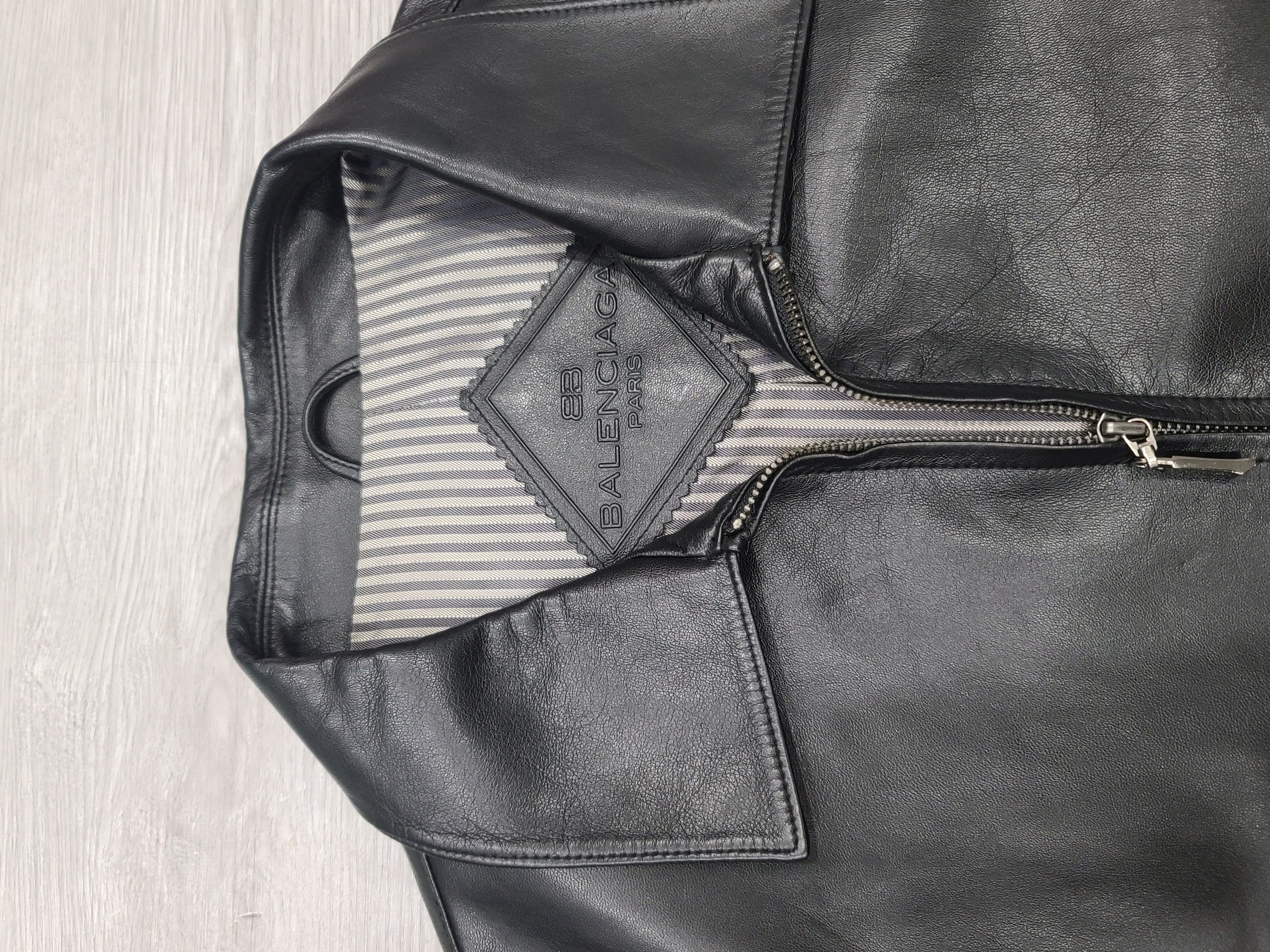 Balenciaga Vintage Balenciaga Leather Jacket Size 6 Size US XL / EU 56 / 4 - 4 Thumbnail